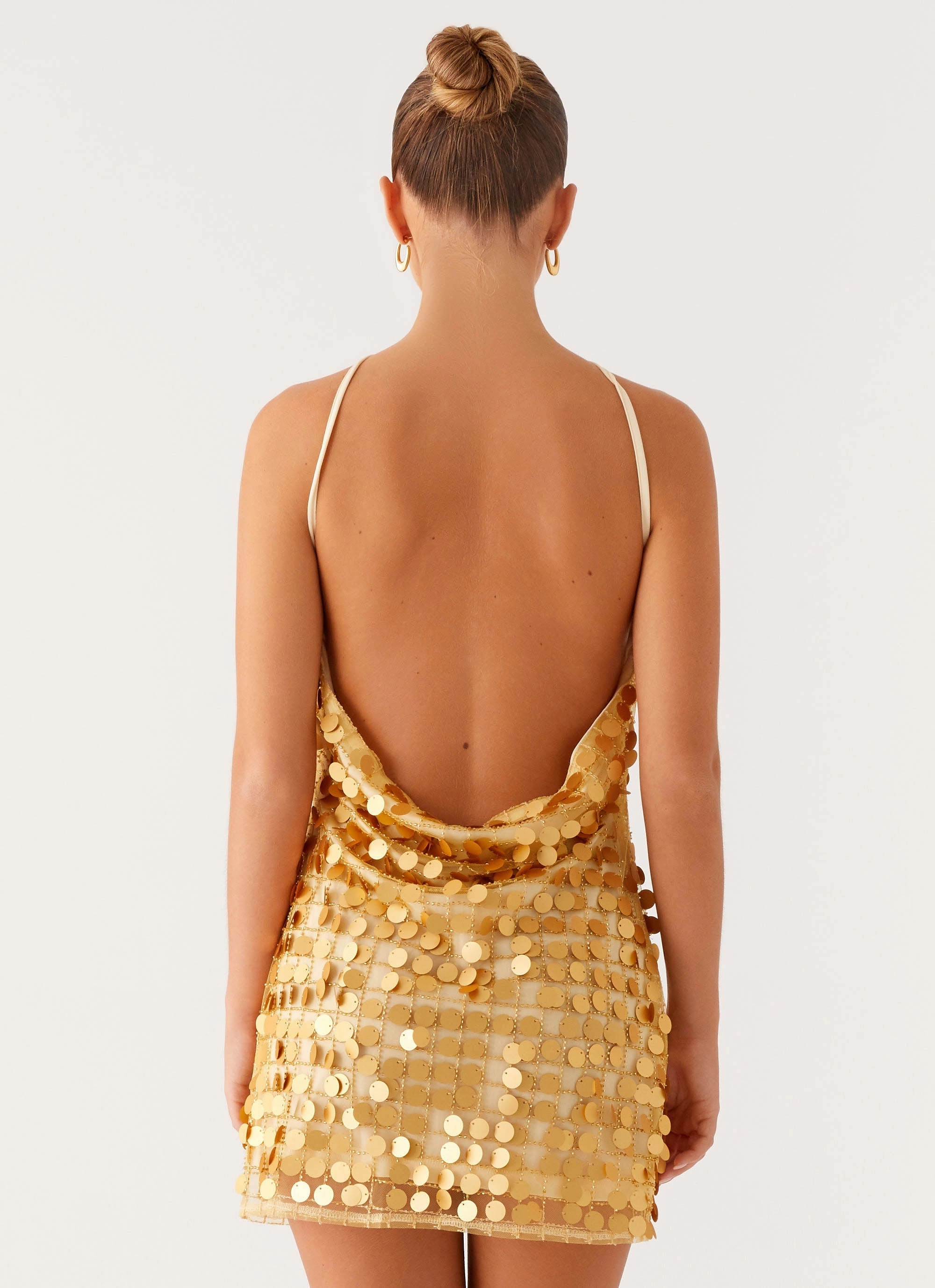 Xander Sequin Mini Dress - Gold Fresh Aesthetic
