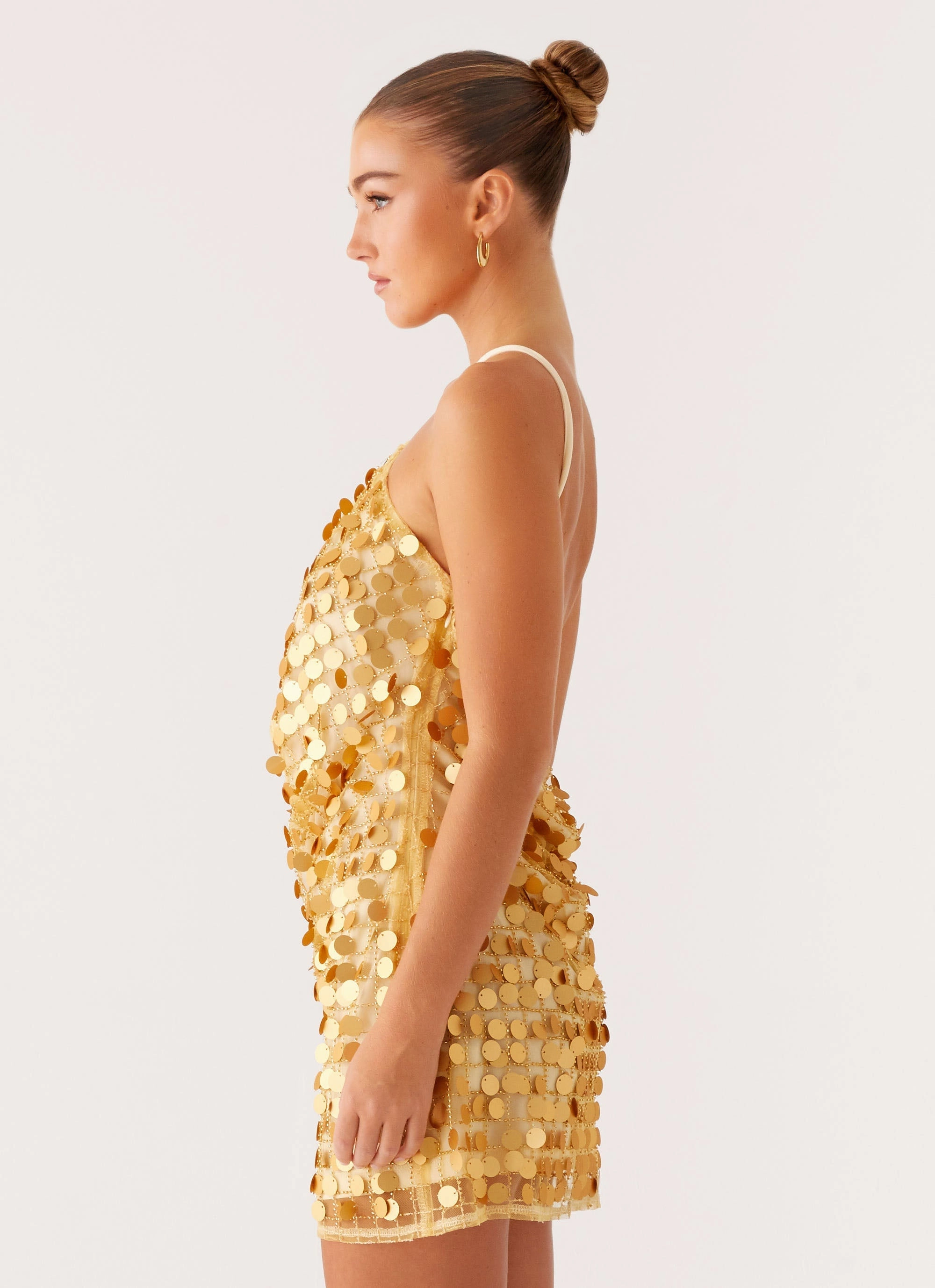 Xander Sequin Mini Dress - Gold Quick Drying