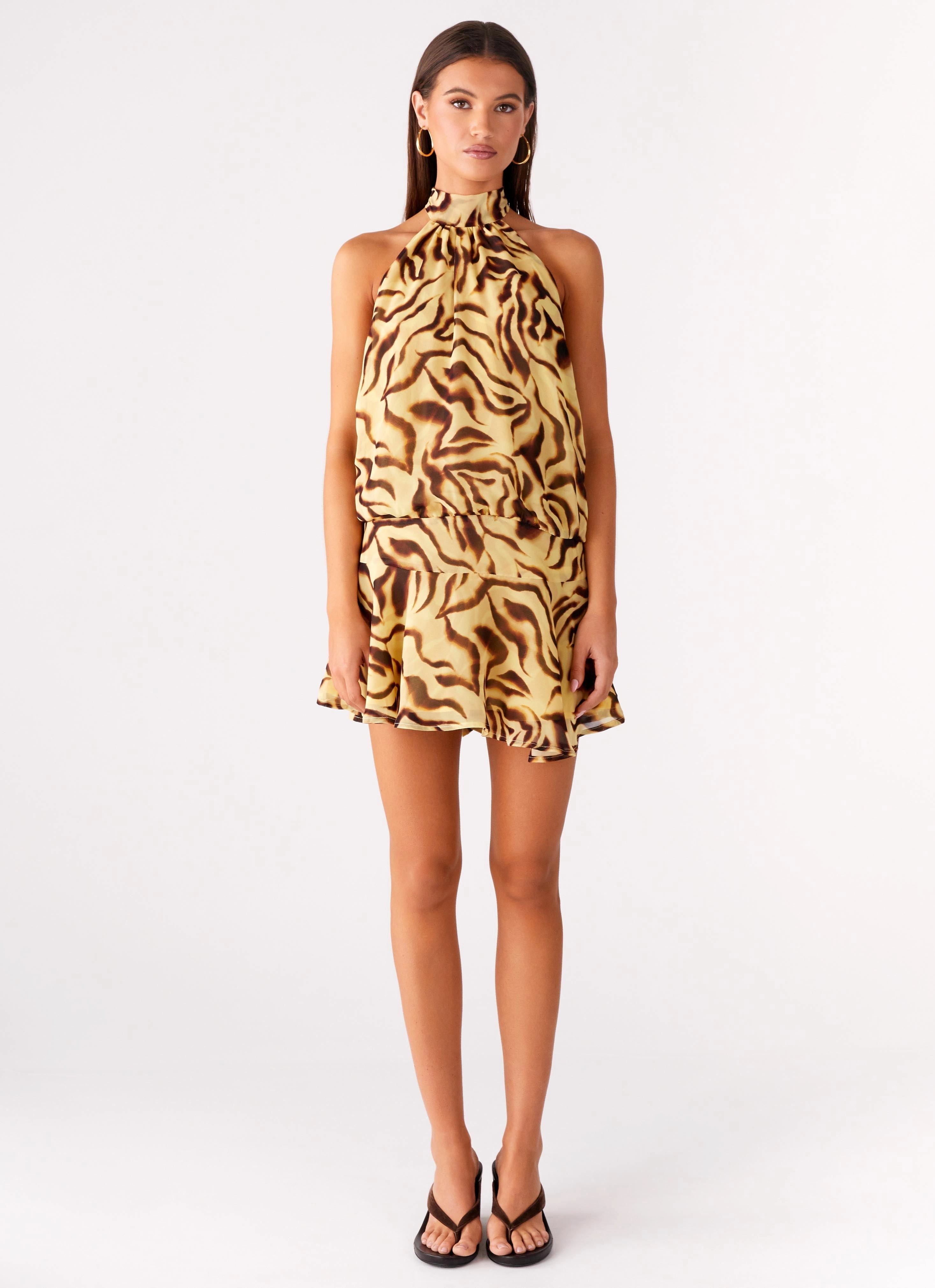 Seasonal piece Zulla Backless Mini Dress - Laguna Print