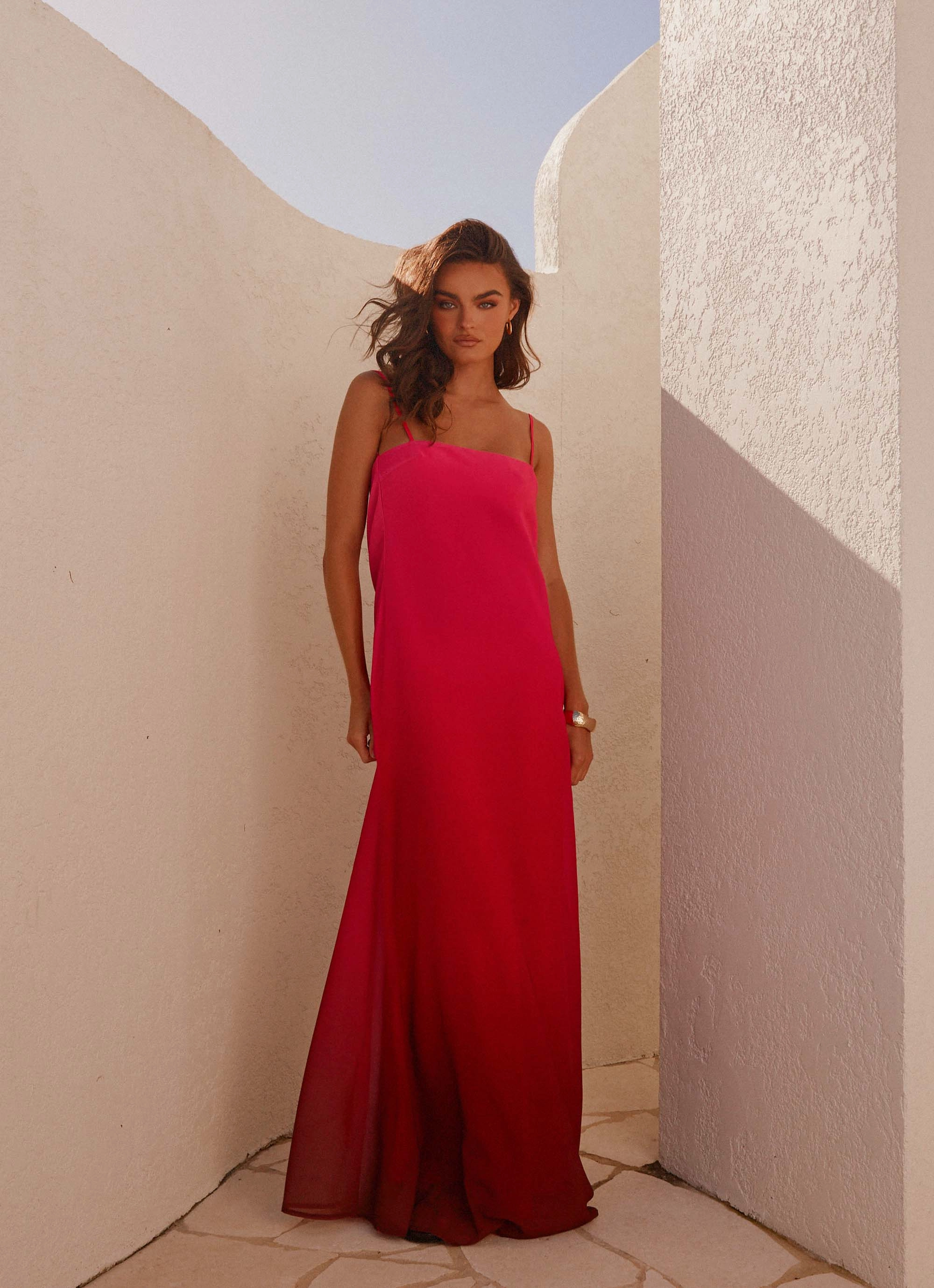 Marianne Maxi Dress - Fuchsia Gradient Neat Finish