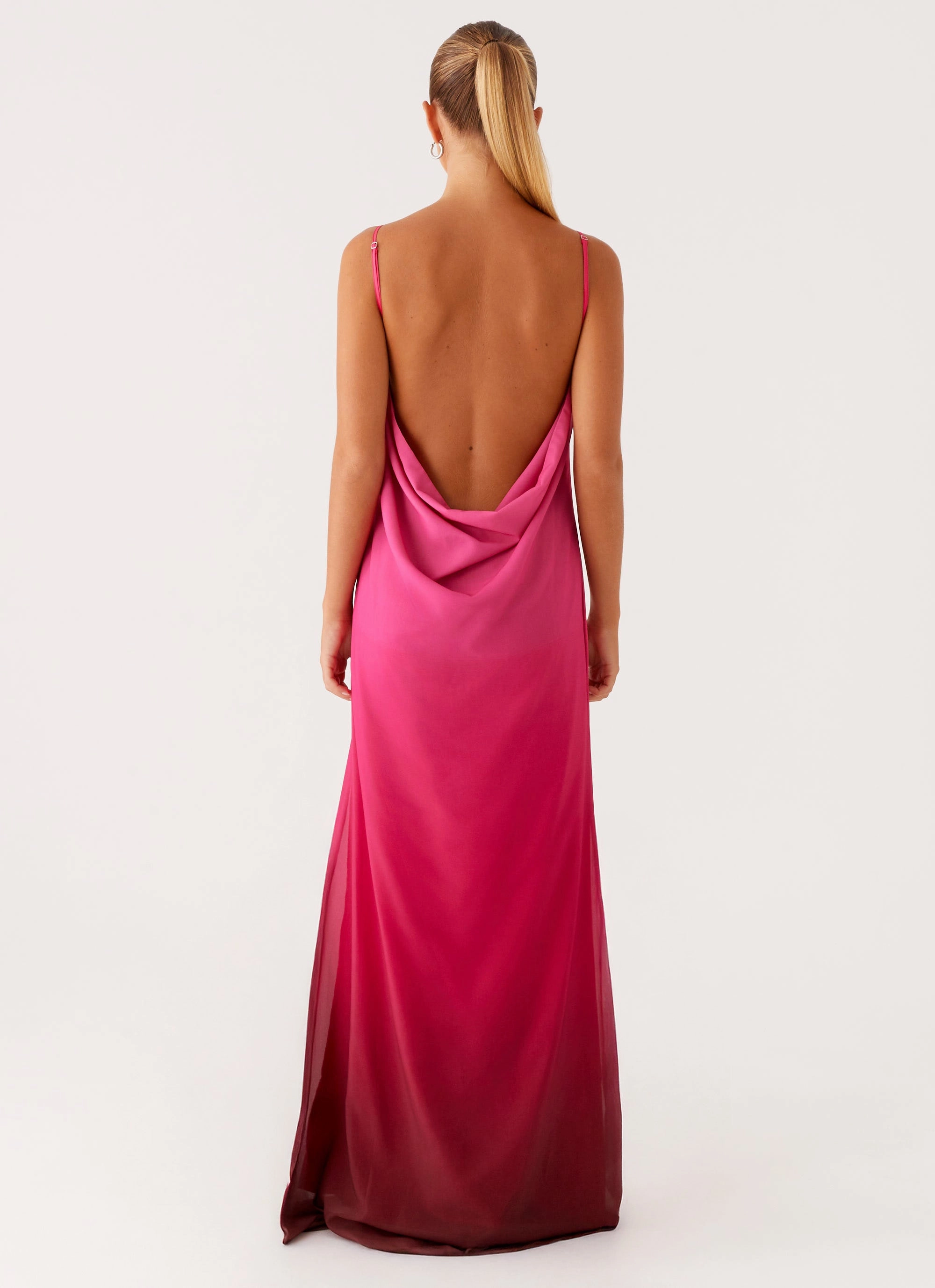 Timeless Design Cool Fabric Marianne Maxi Dress - Fuchsia Gradient