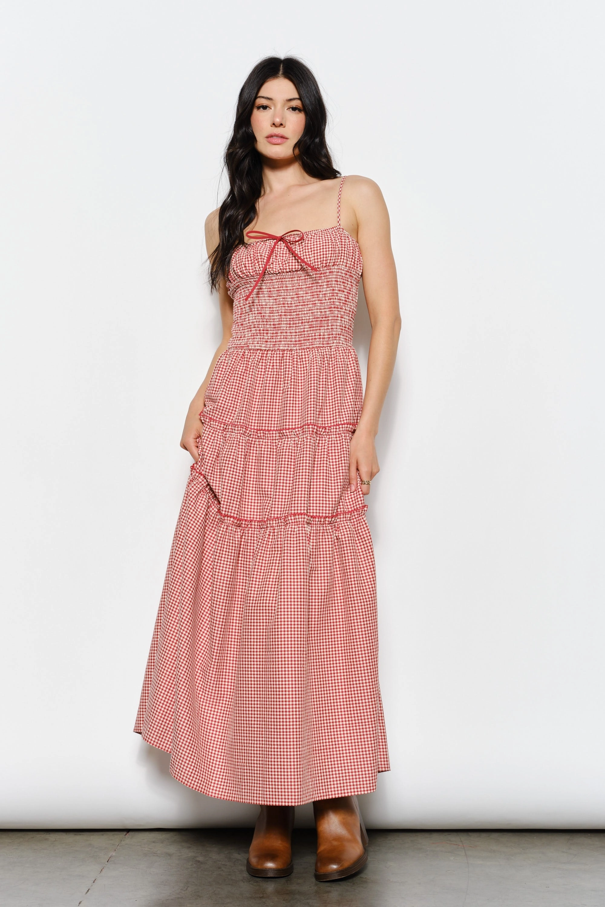 Basic Tank Abigail Smocked Maxi Dress