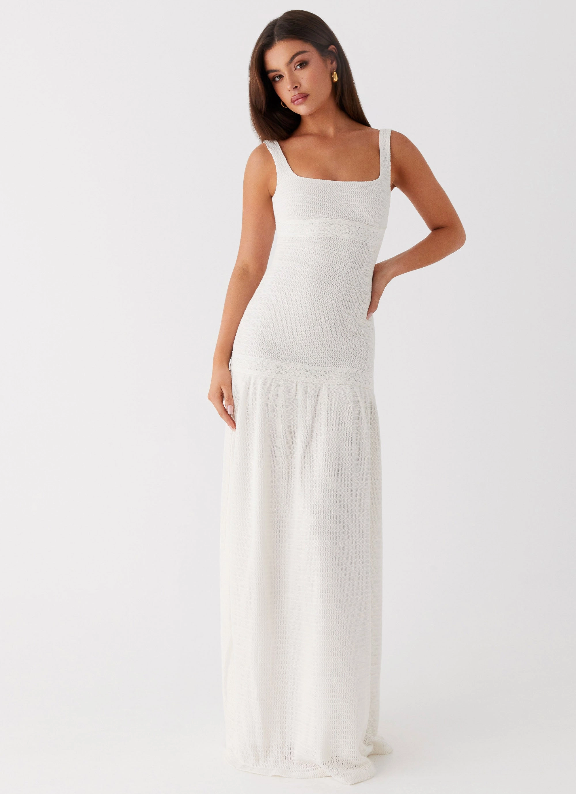 Texture Softness Lyrical Maxi Dress - Ivory