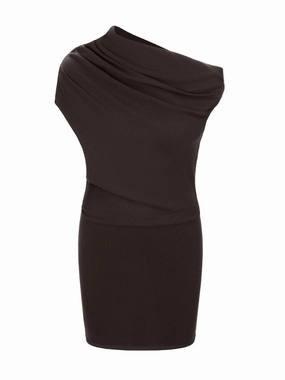 Flattering Look Fit Mabel Mini Dress in Earth