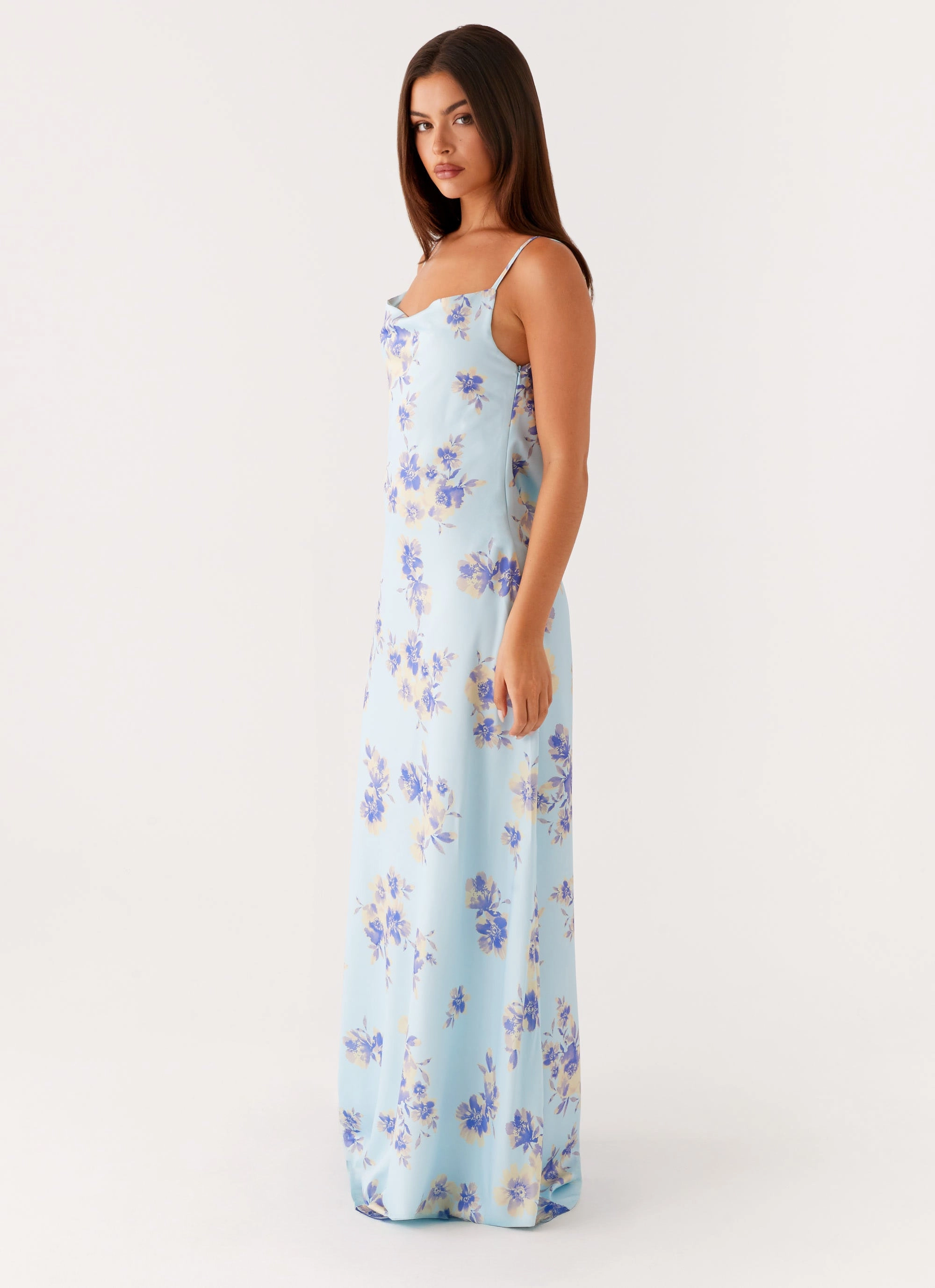 Boho Tone Youth Charm Liana Cowl Maxi Dress - Print