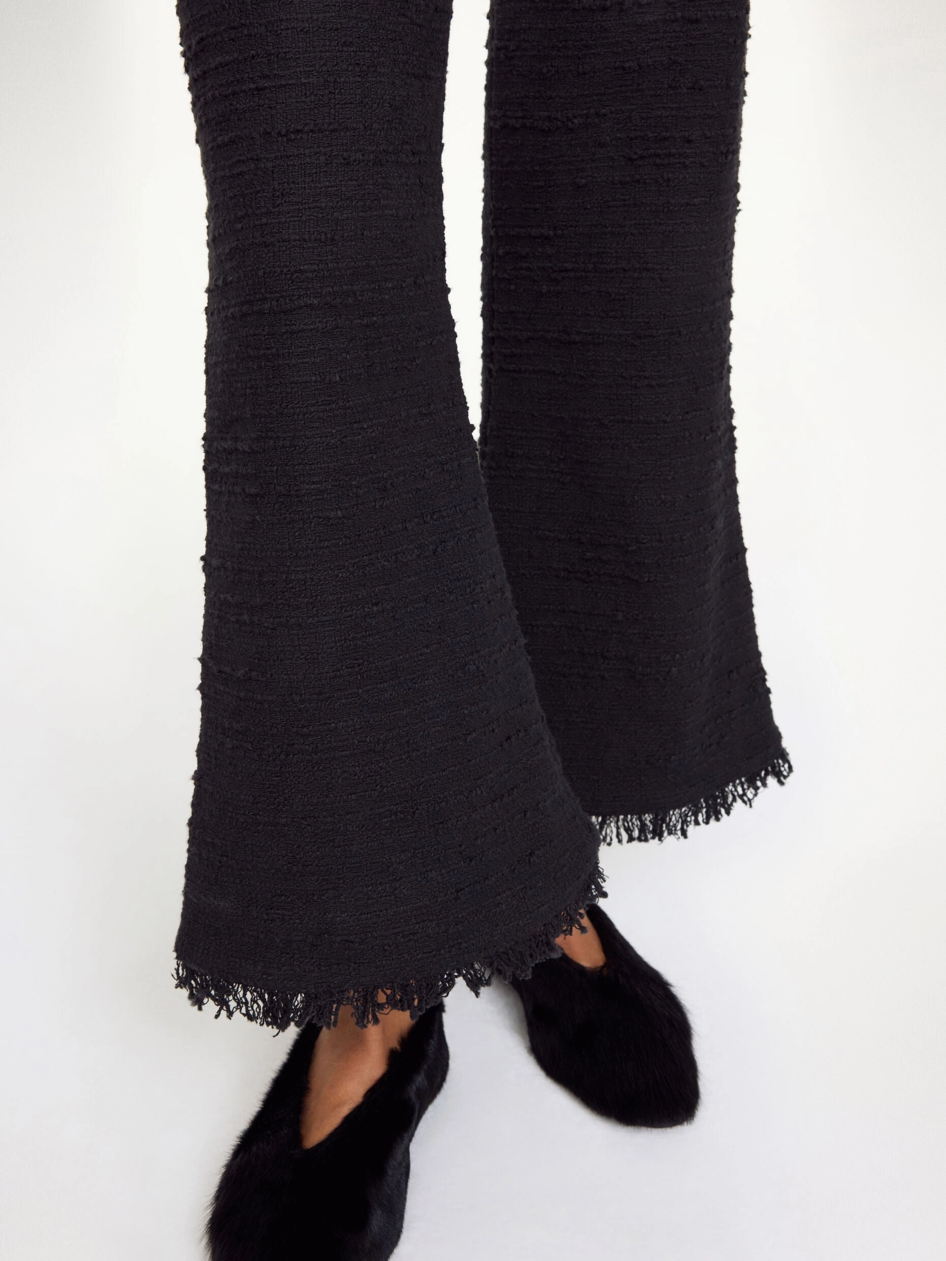 Travel Friendly Mafaldana Boucle Trousers in Black