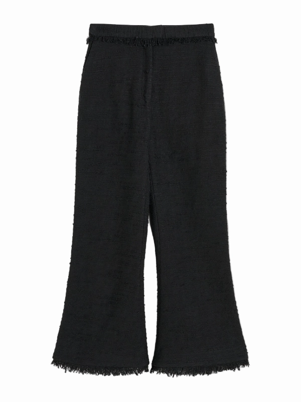 Stay Fresh Relaxed Wearable Mafaldana Boucle Trousers in Black