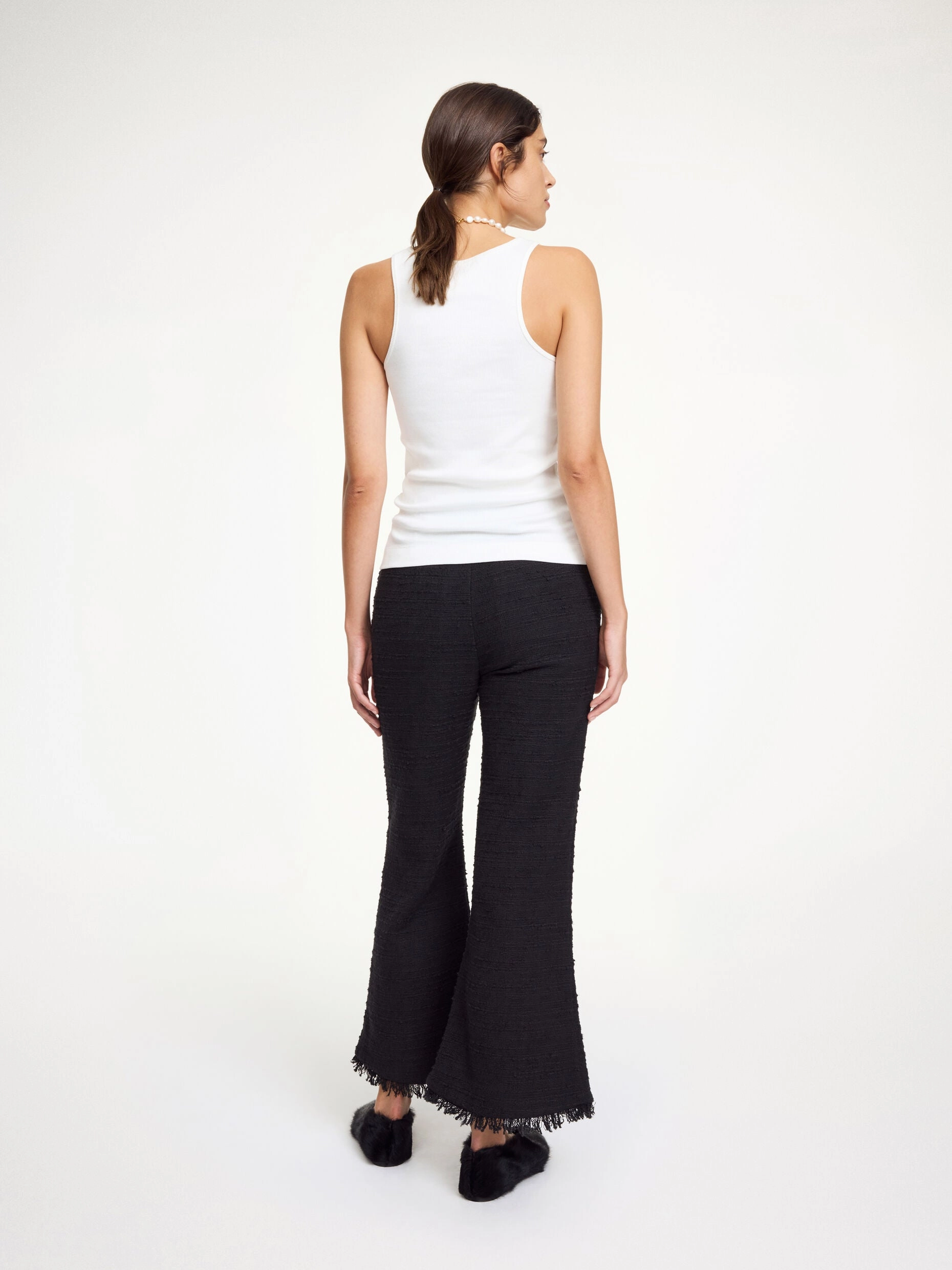 Non Restrictive Fit Mafaldana Boucle Trousers in Black