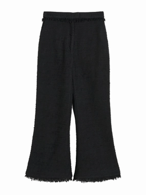 Stay Fresh Relaxed Wearable Mafaldana Boucle Trousers in Black