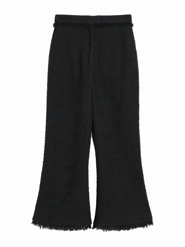 Seasonal Wear Convertible legs Mafaldana Boucle Trousers in Black