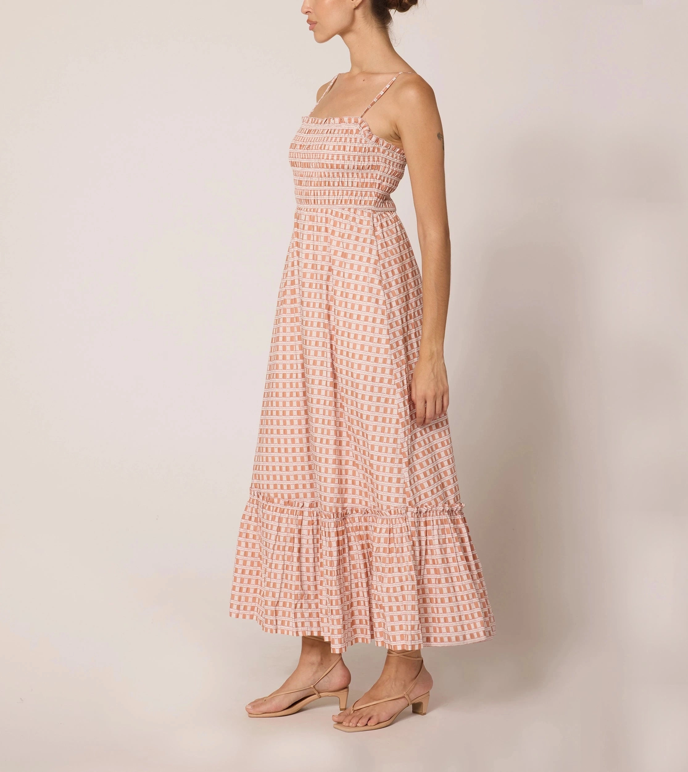 Magnolia Ankle Dress | Bellini Plaid WrinkleFree Structure CarbonNeutral Production