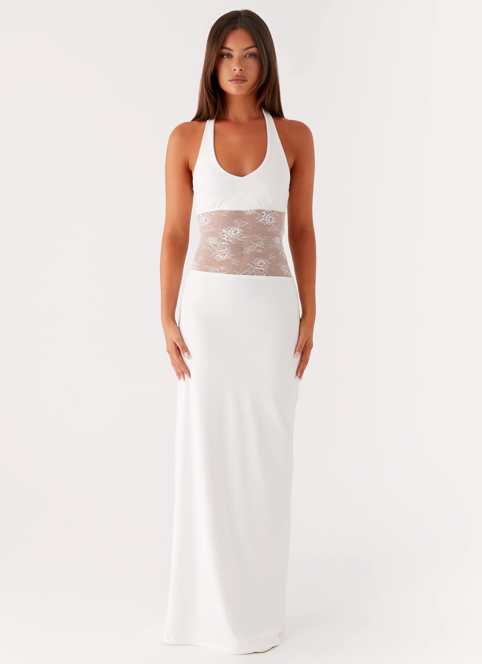Main Focus Maxi Dress - White Breathable Style