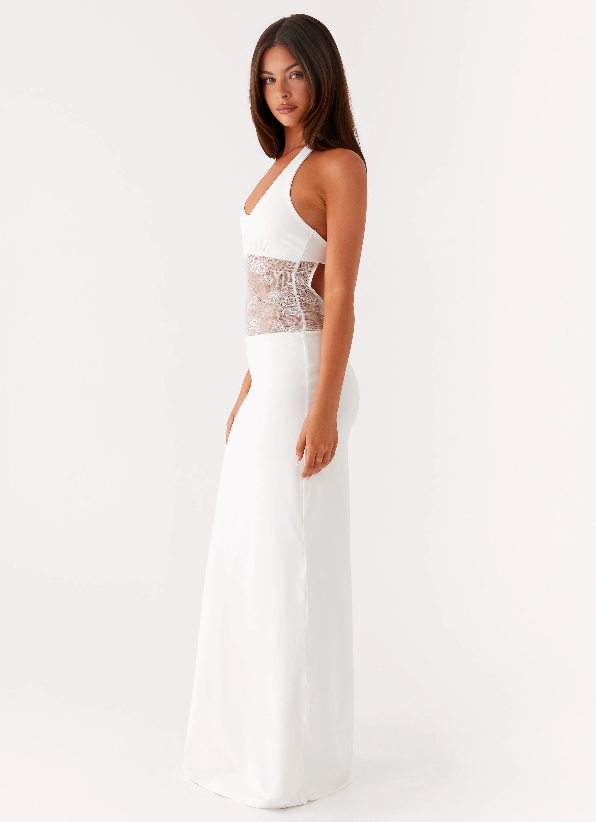 Chic and Cozy Wear Contemporary Fit Main Focus Maxi Dress - White