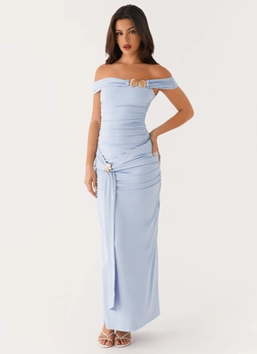 Majorly Maxi Dress - Blue Casual Mode Celebration Wear