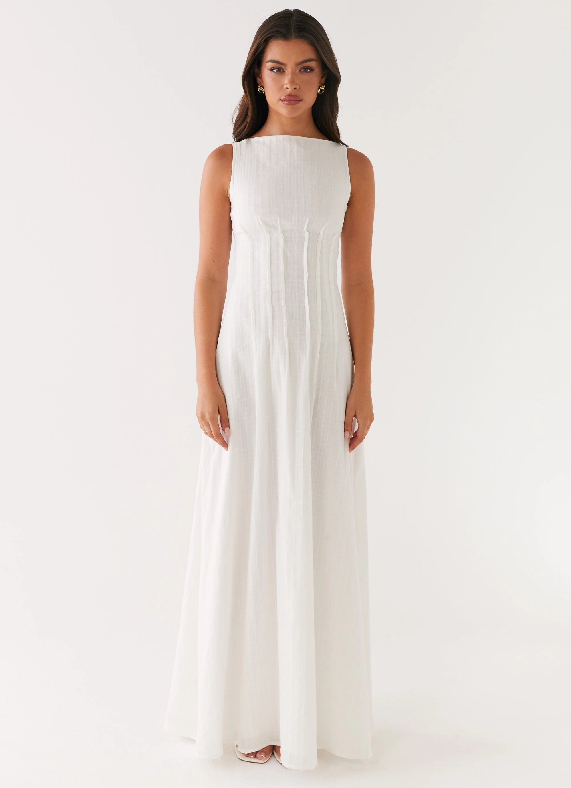 Maloney Maxi Dress - White Soft-touch daywear