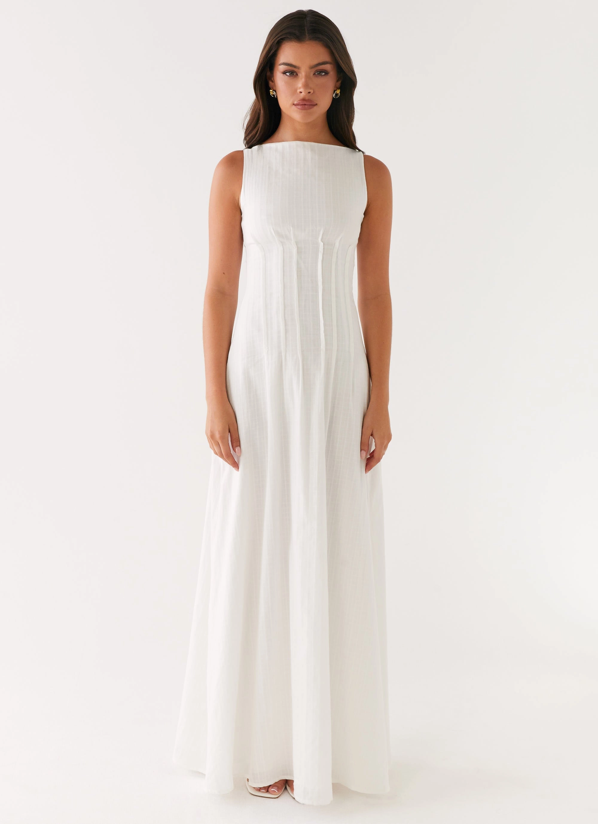 Maloney Maxi Dress - White Comfy and Elegant