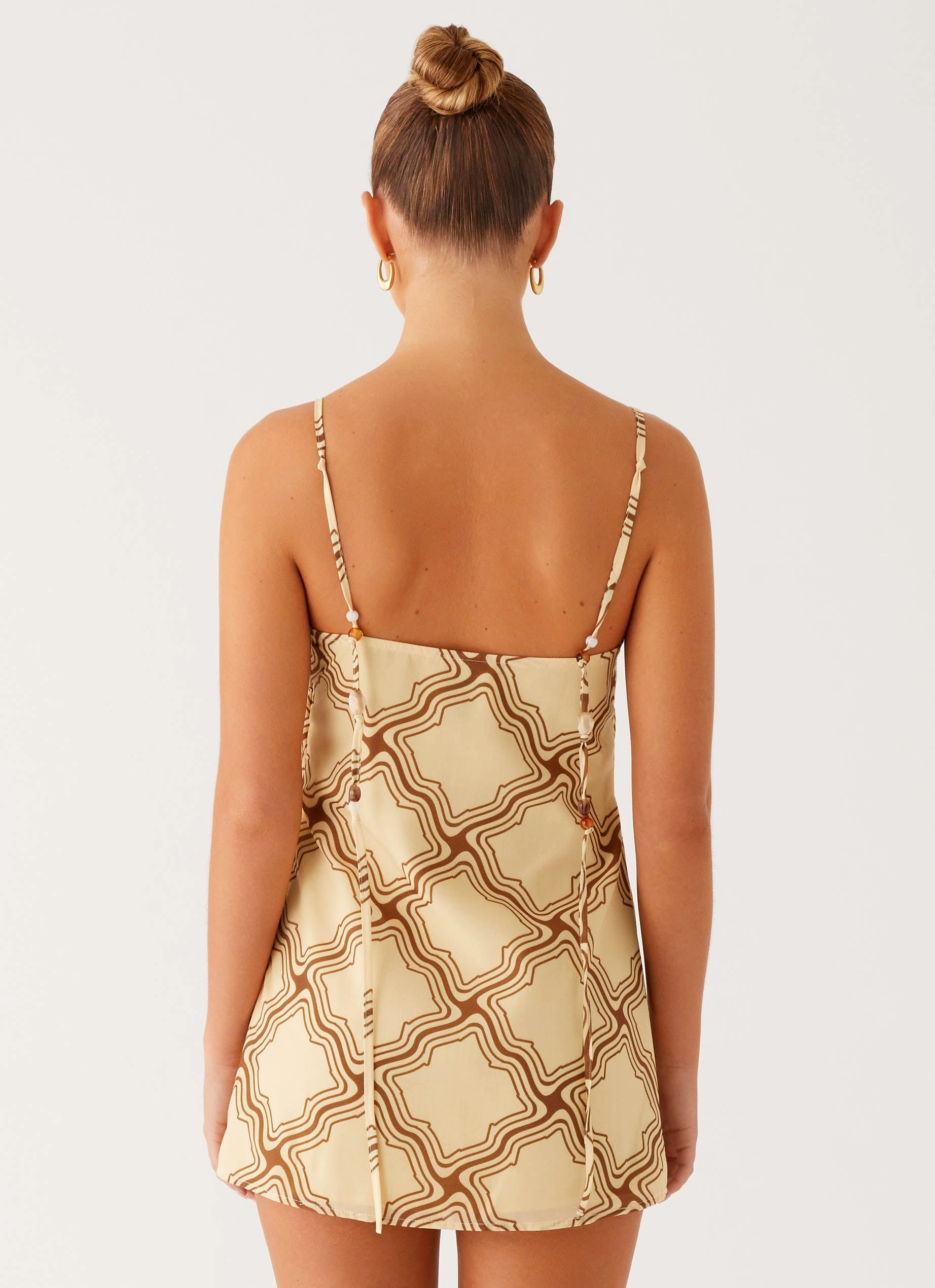 Compact Fit Mantra Mini Dress - Tidal Wave Print