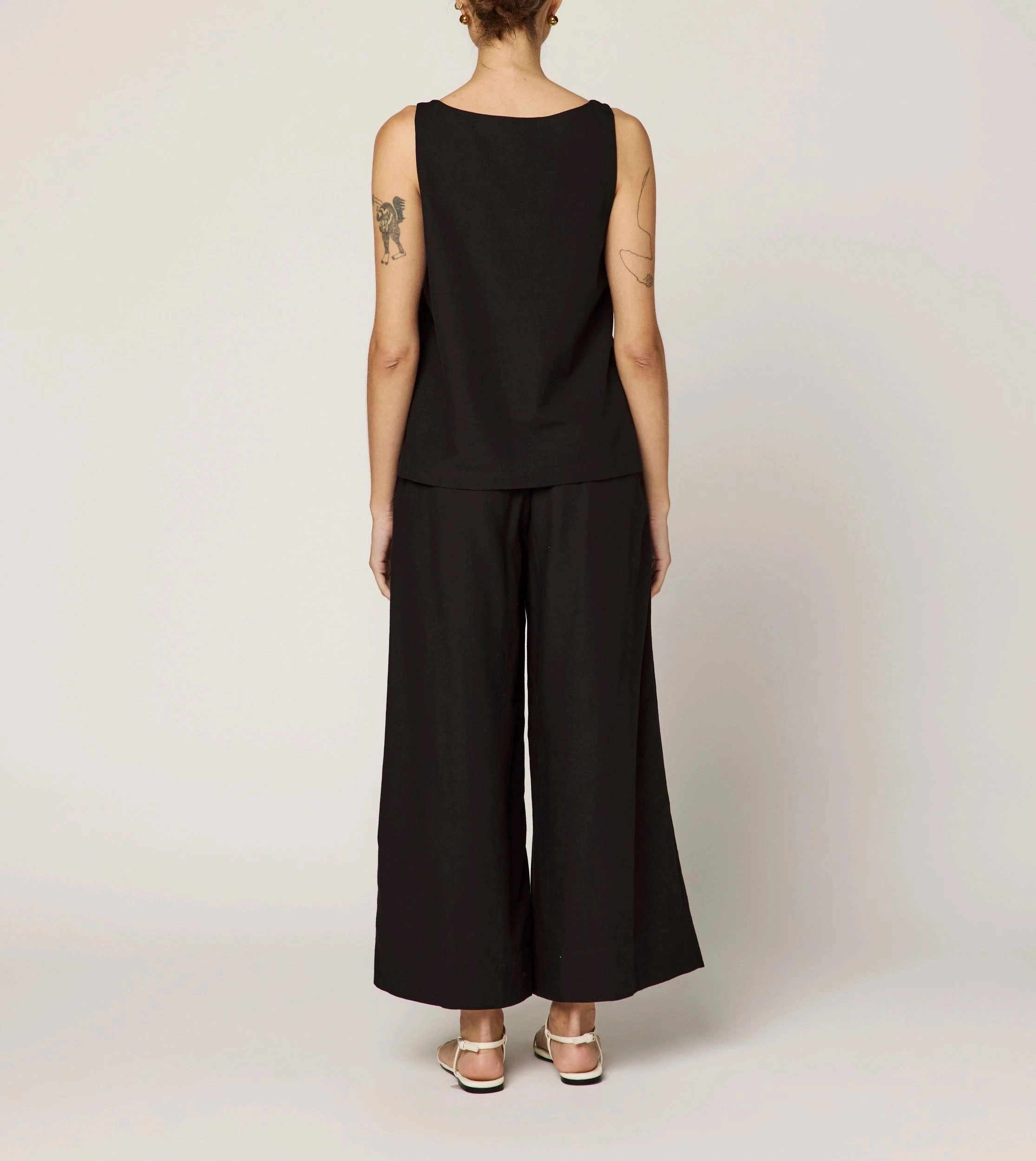 RibbedCollar ButtonDownCollar Manui Pant | Black