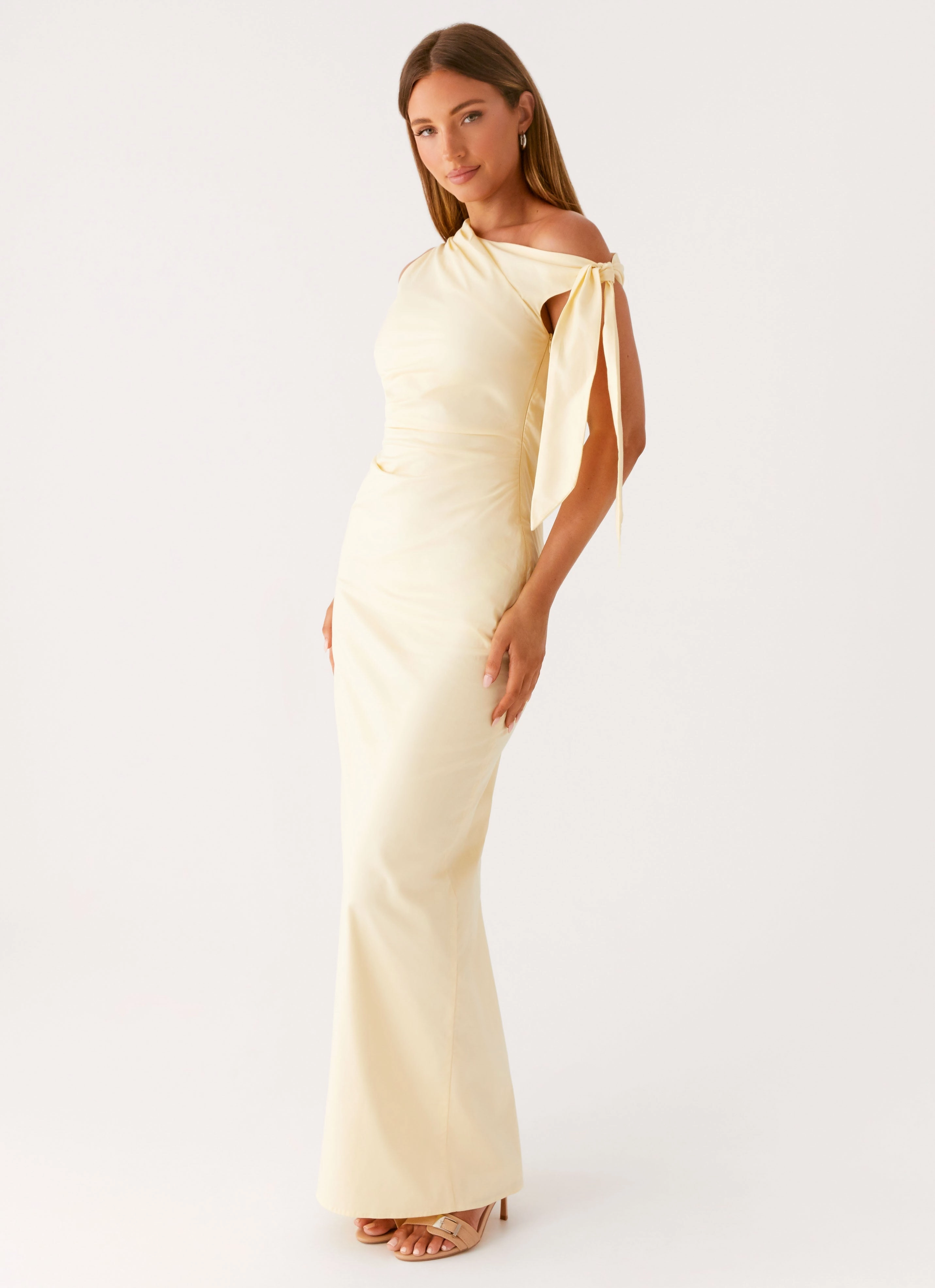 Garden-Party Cool Form Marella Maxi Dress - Yellow