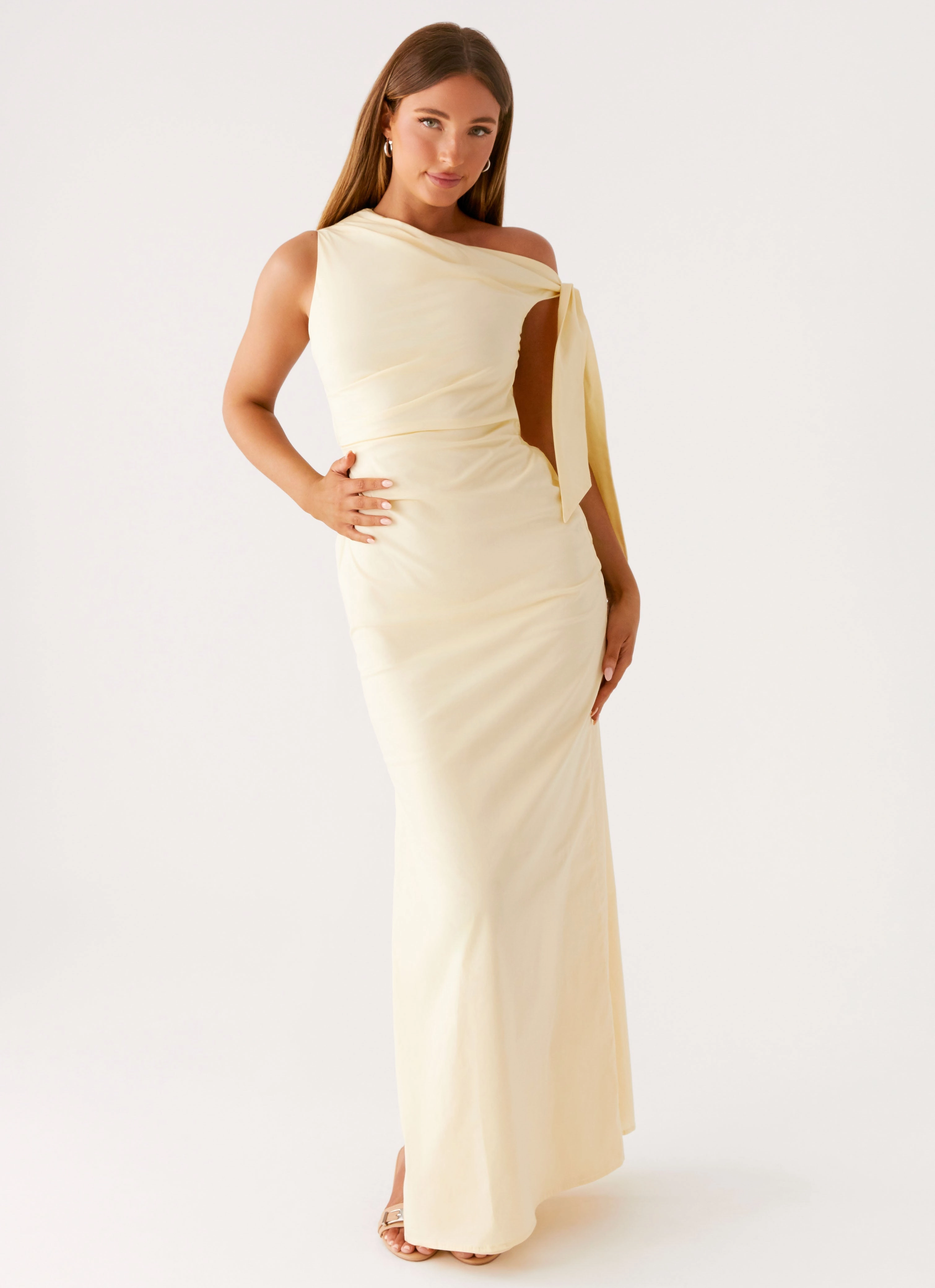 Marella Maxi Dress - Yellow SoftTouchTexture vacation look