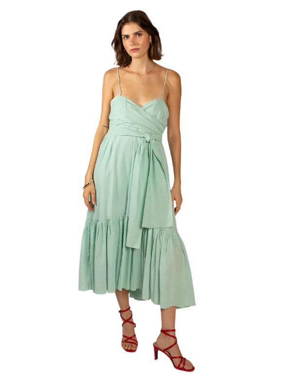 Soft Appeal Texture Edge Margate Sundress in Aqua