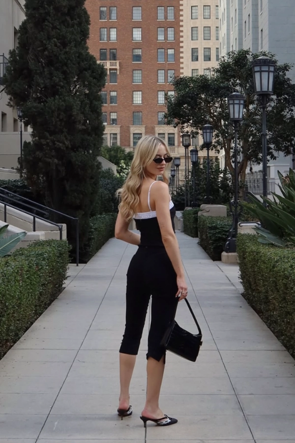 OdorResistant Technology Hybrid Fabric Blend Maria Top - Black