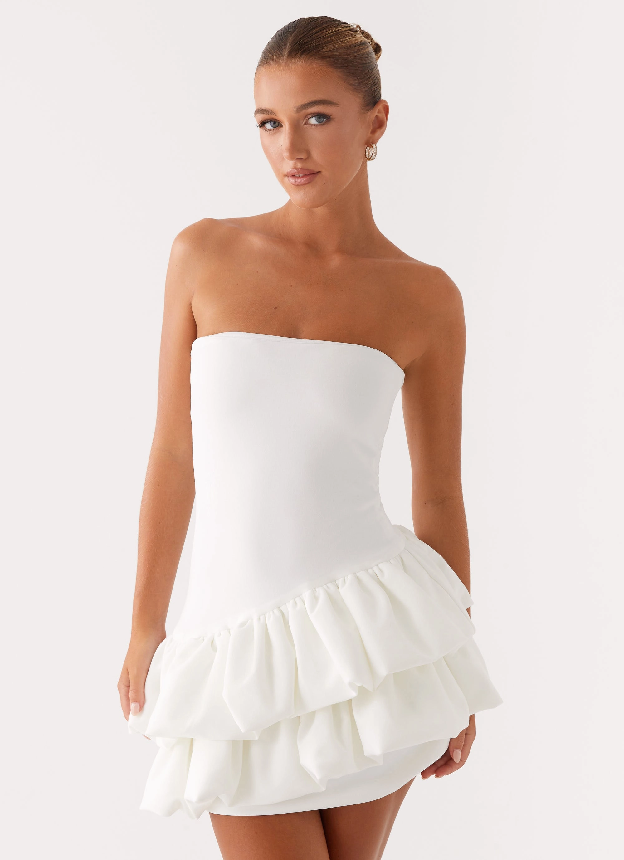 Marie Mini Dress - White Formal Aura