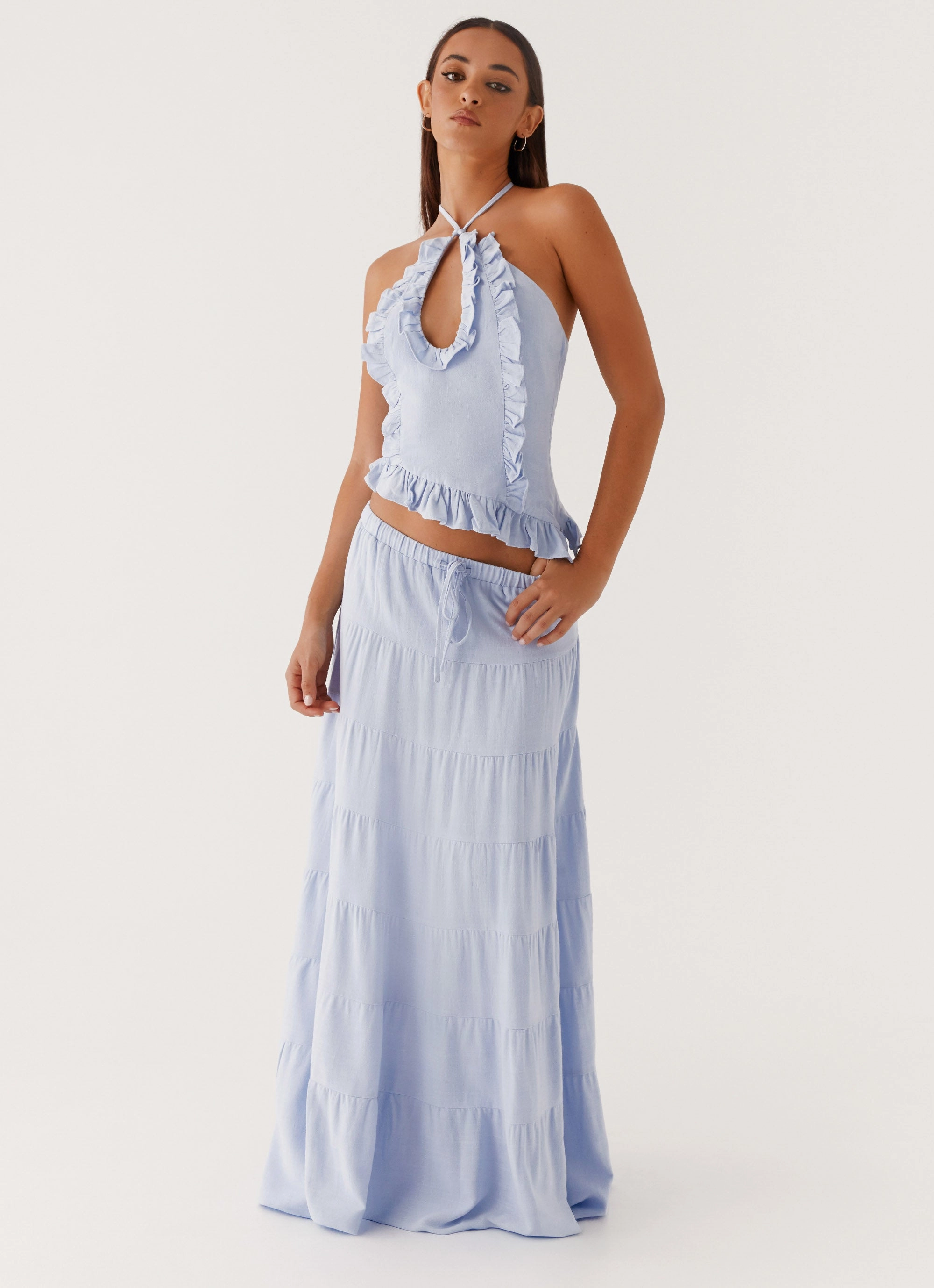 Casual Jacket Mariella Linen Top - Blue