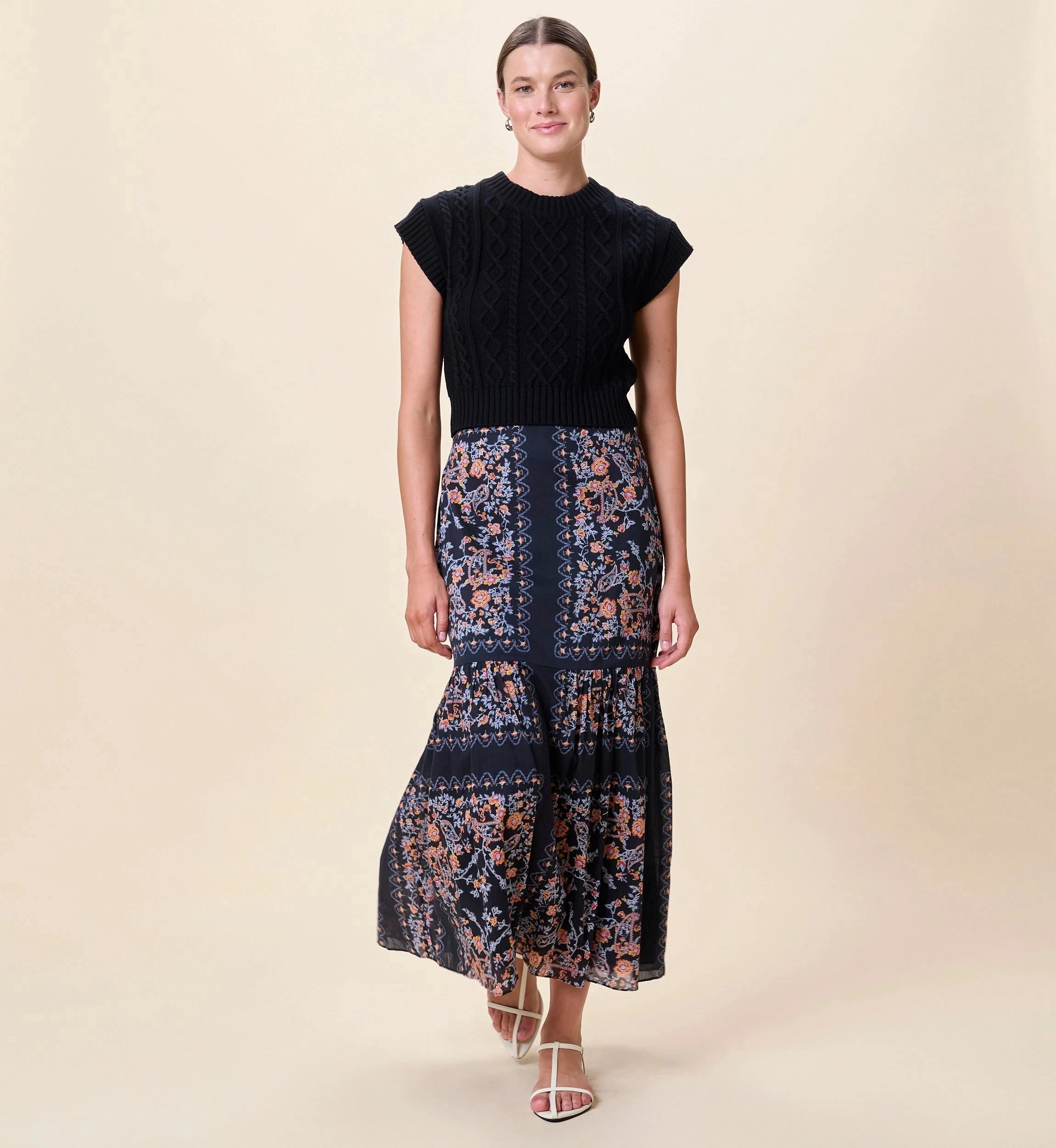 Marjorie Ankle Skirt | Dark La Ramos Everyday Line