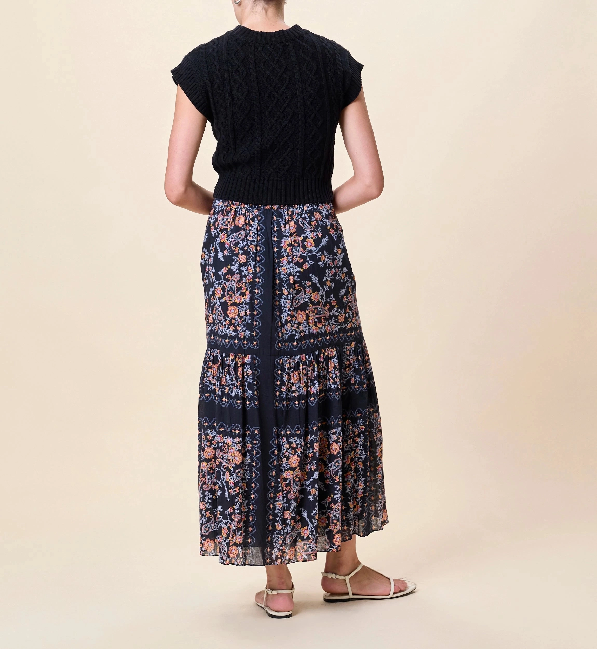 Marjorie Ankle Skirt | Dark La Ramos stain resistant coating