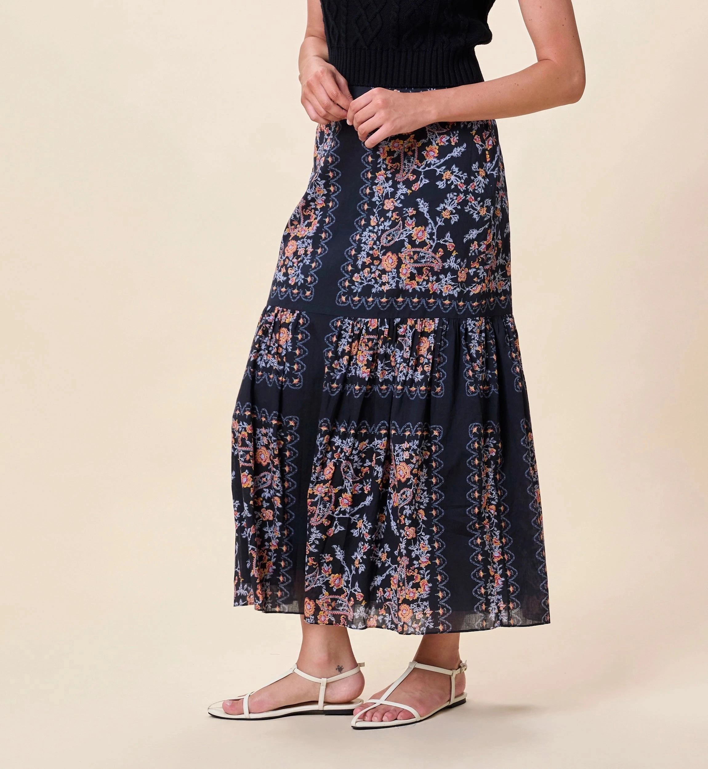 ResilientStretch Marjorie Ankle Skirt | Dark La Ramos