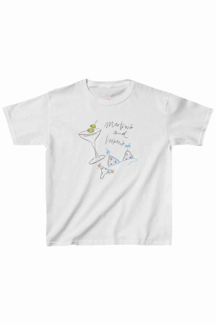 WaterResistant UltraSoft Lining Martinis & Bikinis Baby Tee