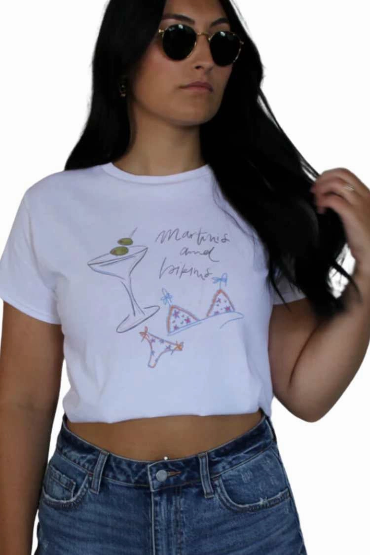 Long Sleeve Polo FrayResistant Fabric Martinis & Bikinis Baby Tee