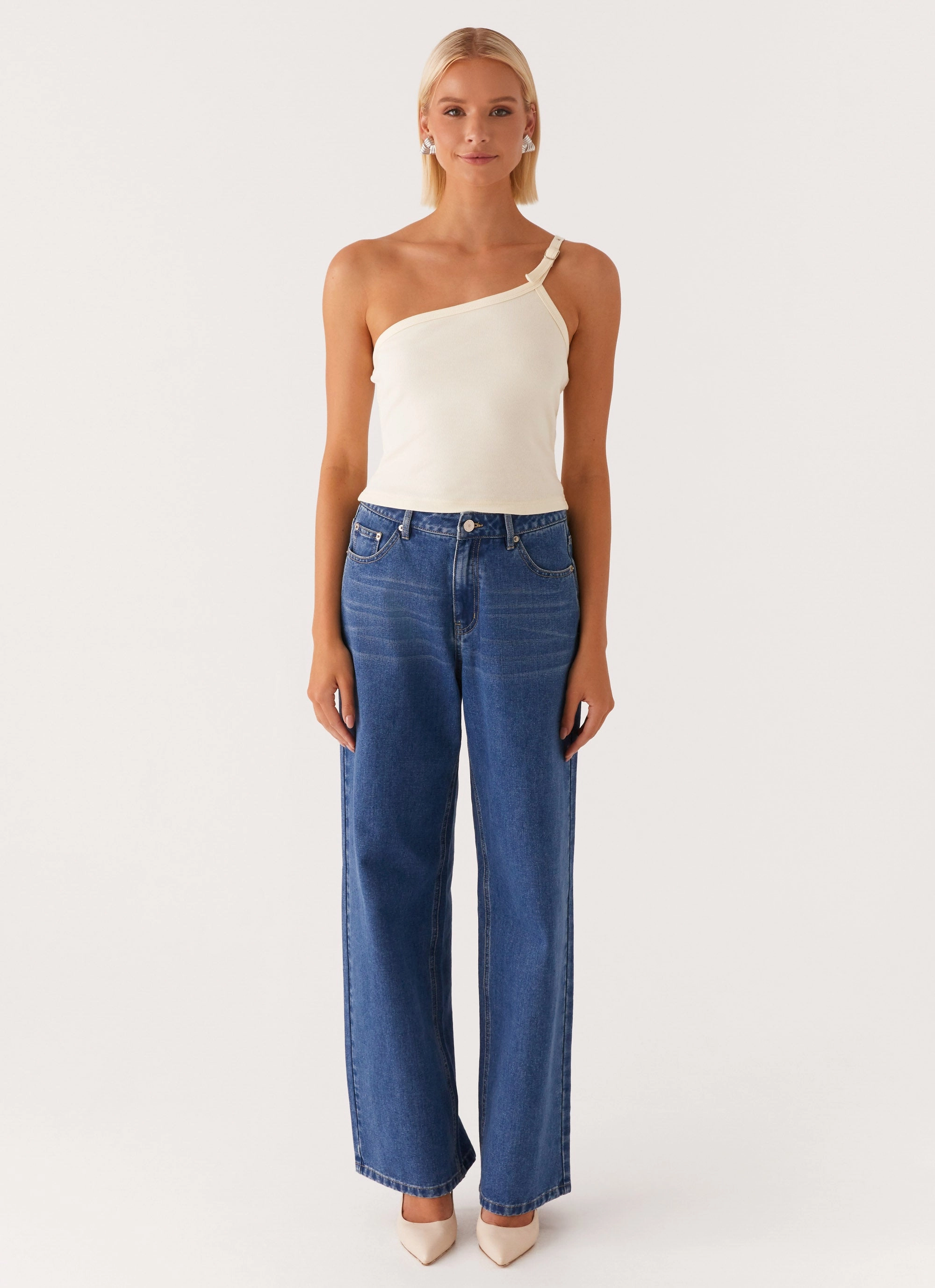 Sustainable Manufacturing Process Mataya Buckle Top - Lemon