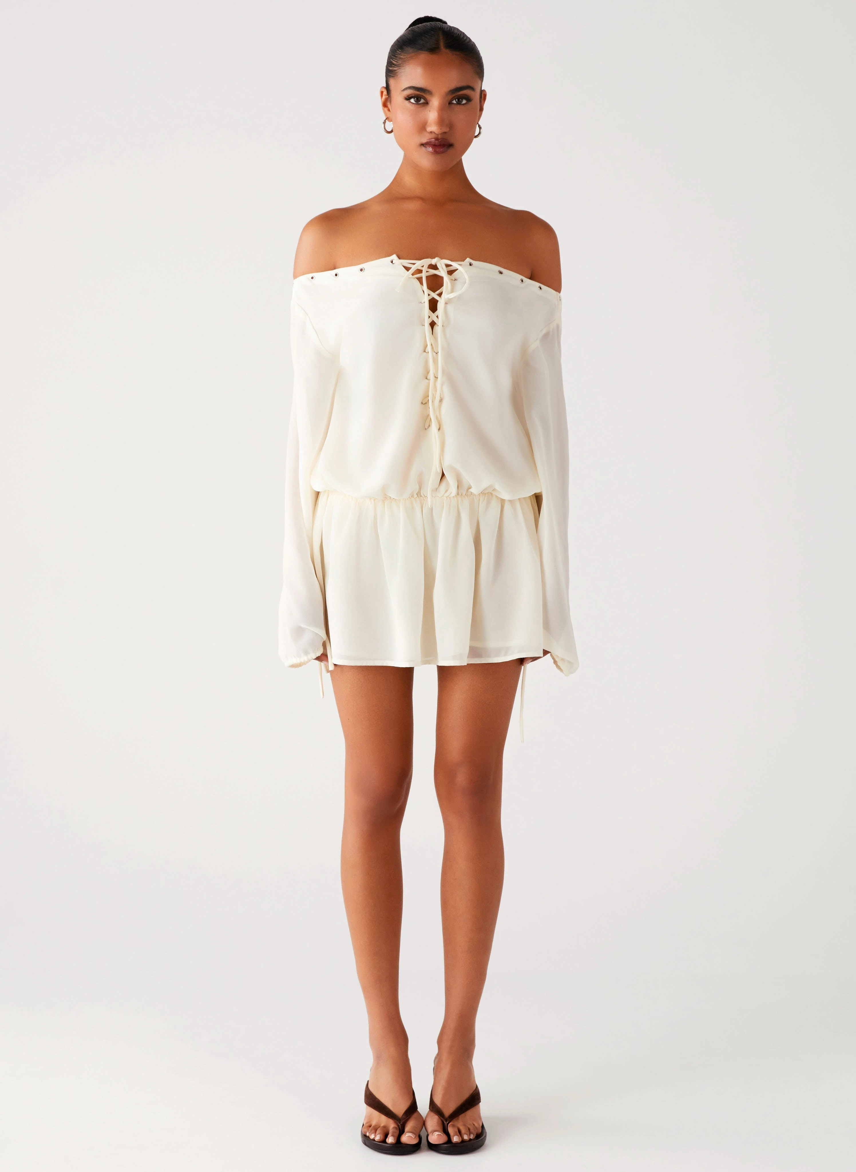 Astaria Mini Dress - Ivory Body Confidence