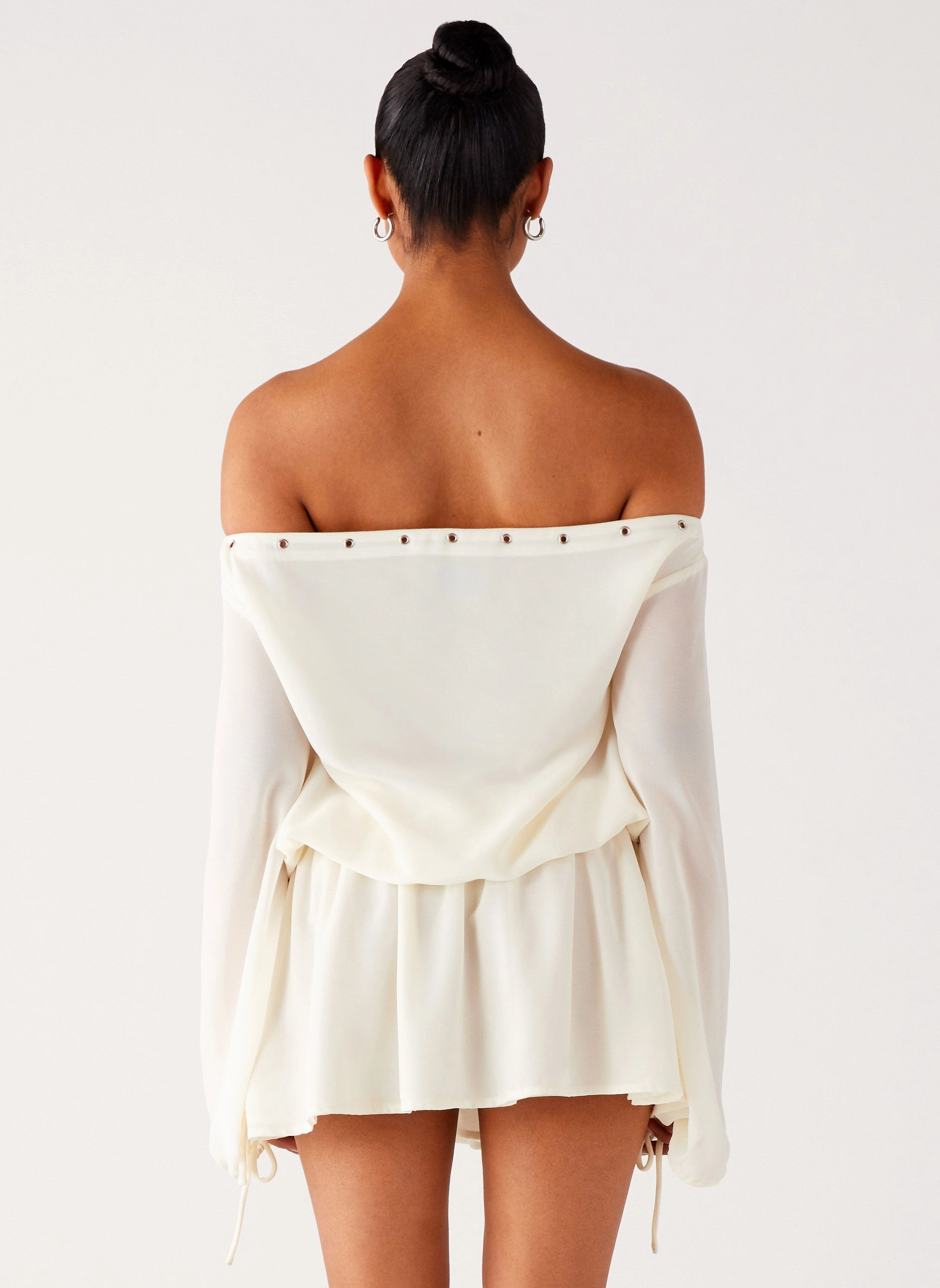 Light Coral Astaria Mini Dress - Ivory