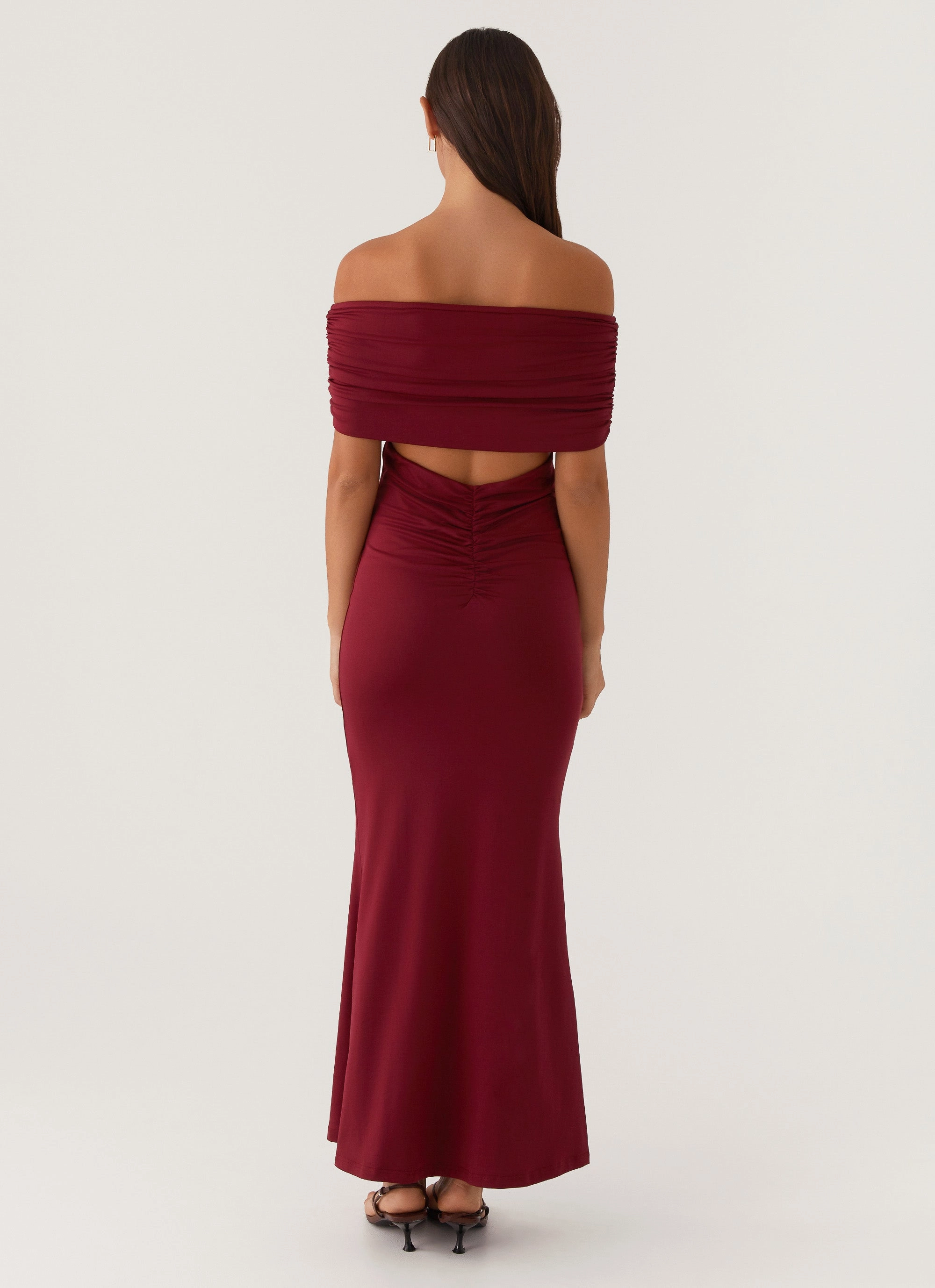 Bright Vibe Social Charm Maude Maxi Dress - Maroon