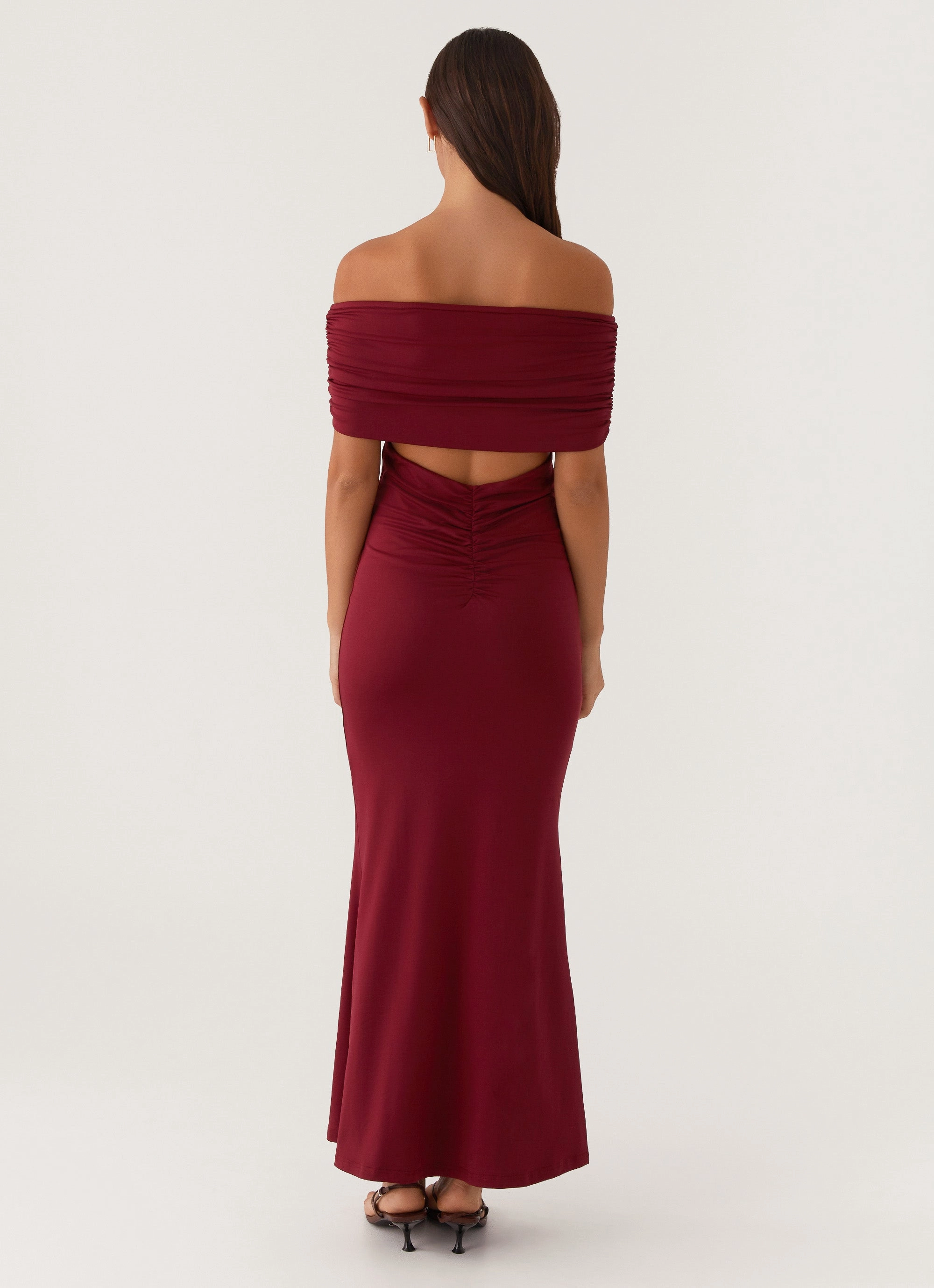 Office Friendly Maude Maxi Dress - Maroon