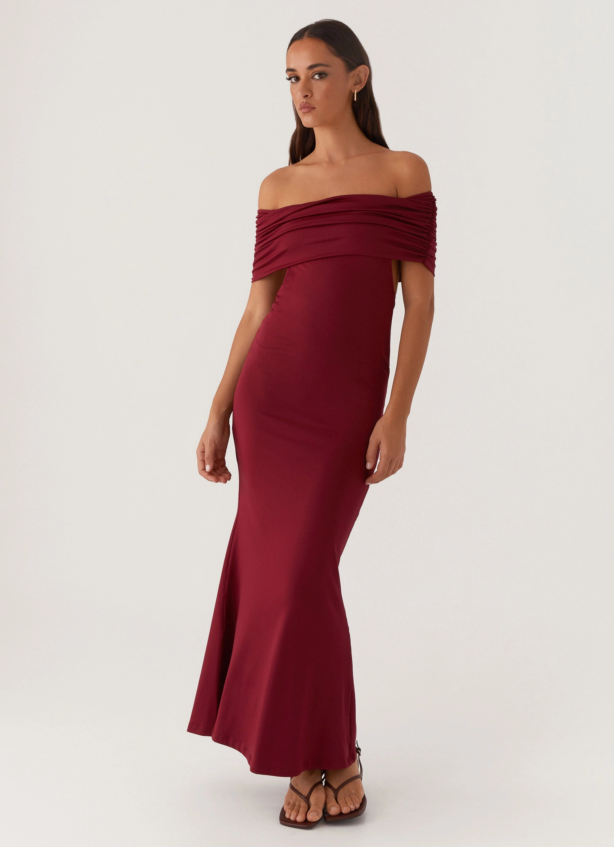 Clean Stitch Pure Piece Maude Maxi Dress - Maroon
