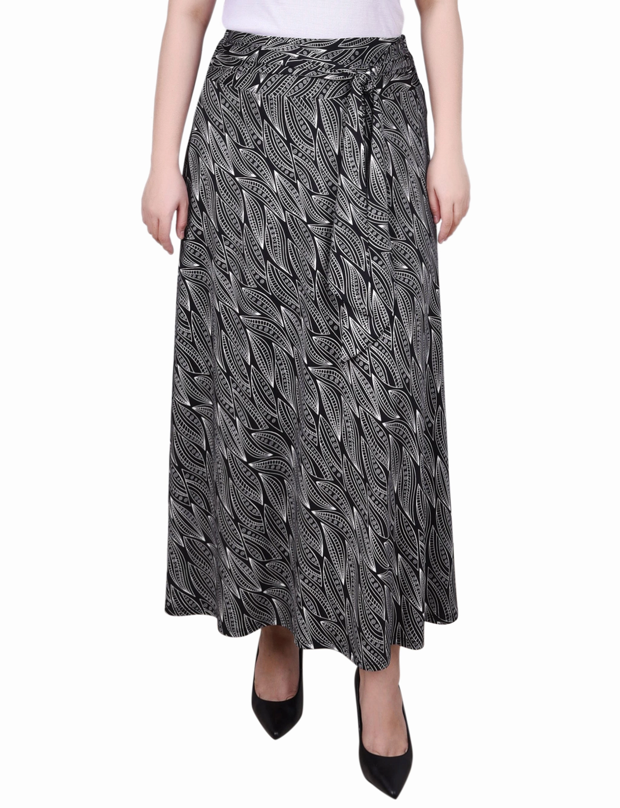 Sporty Casual Clean Aesthetic Maxi Skirt With Sash Waist Tie