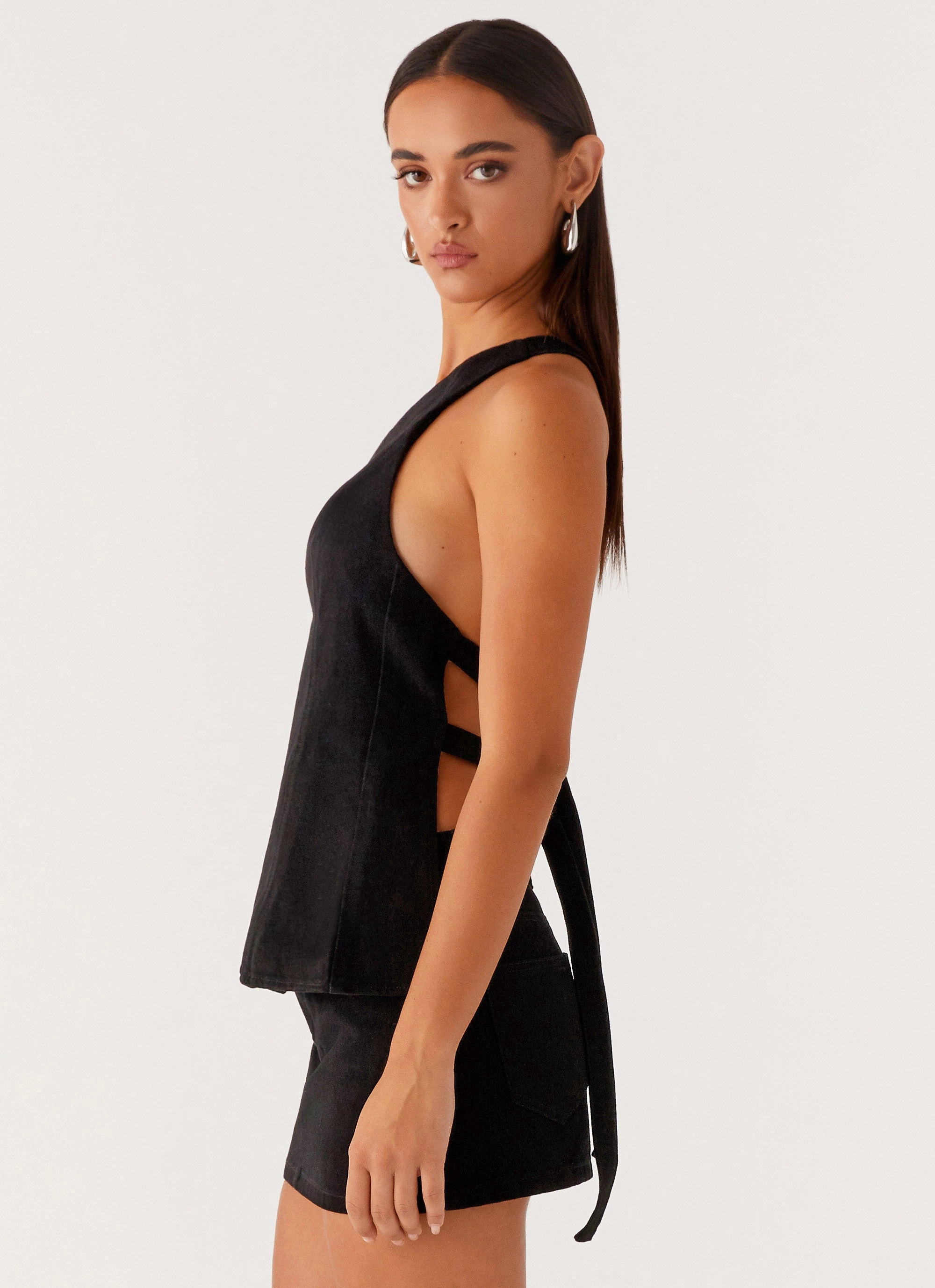 Maysa Denim Top - Black Winter Layer Versatile Layering