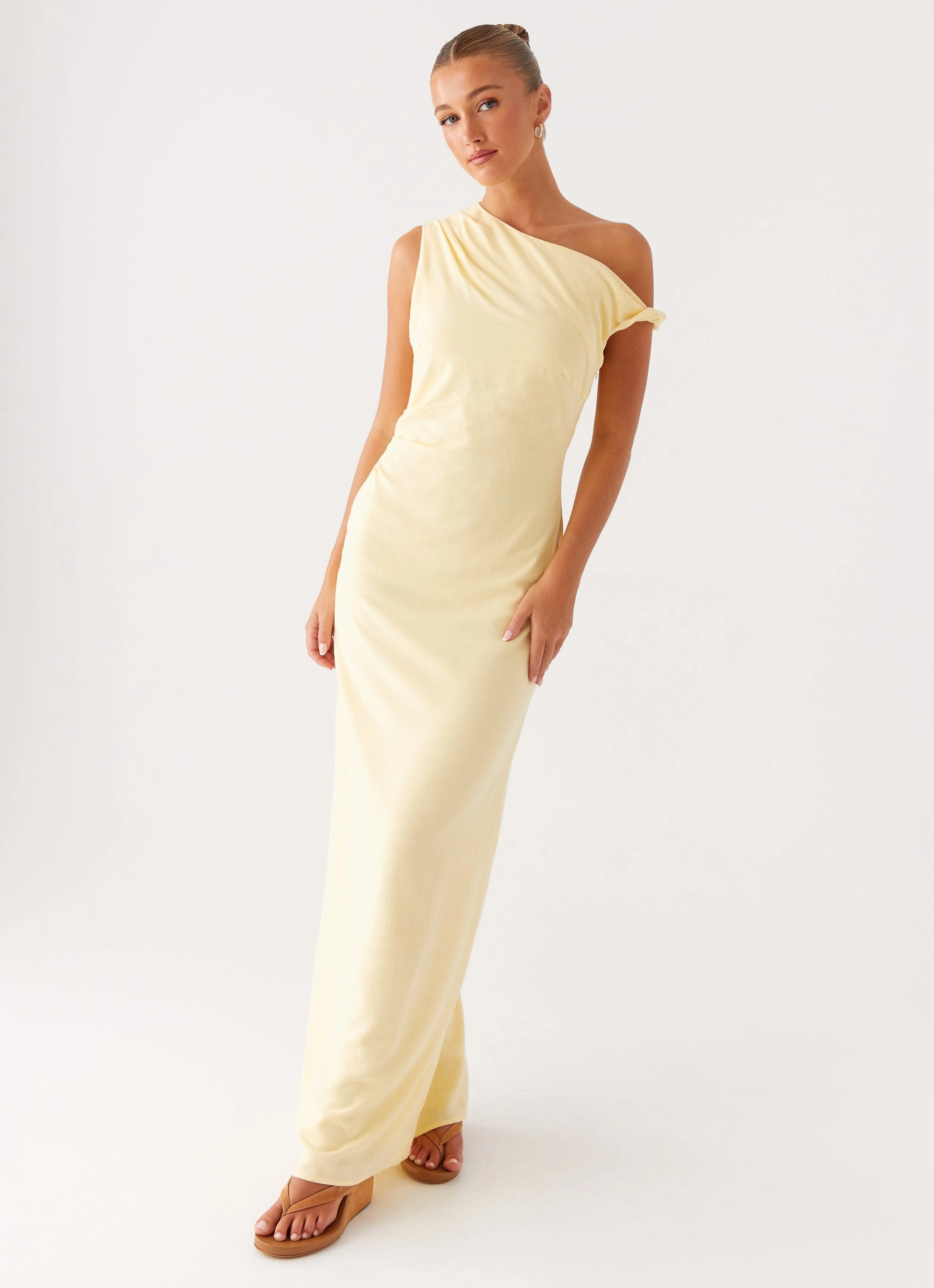 Timeless Fit Balanced Lines Mckenna Maxi Dress - Yellow