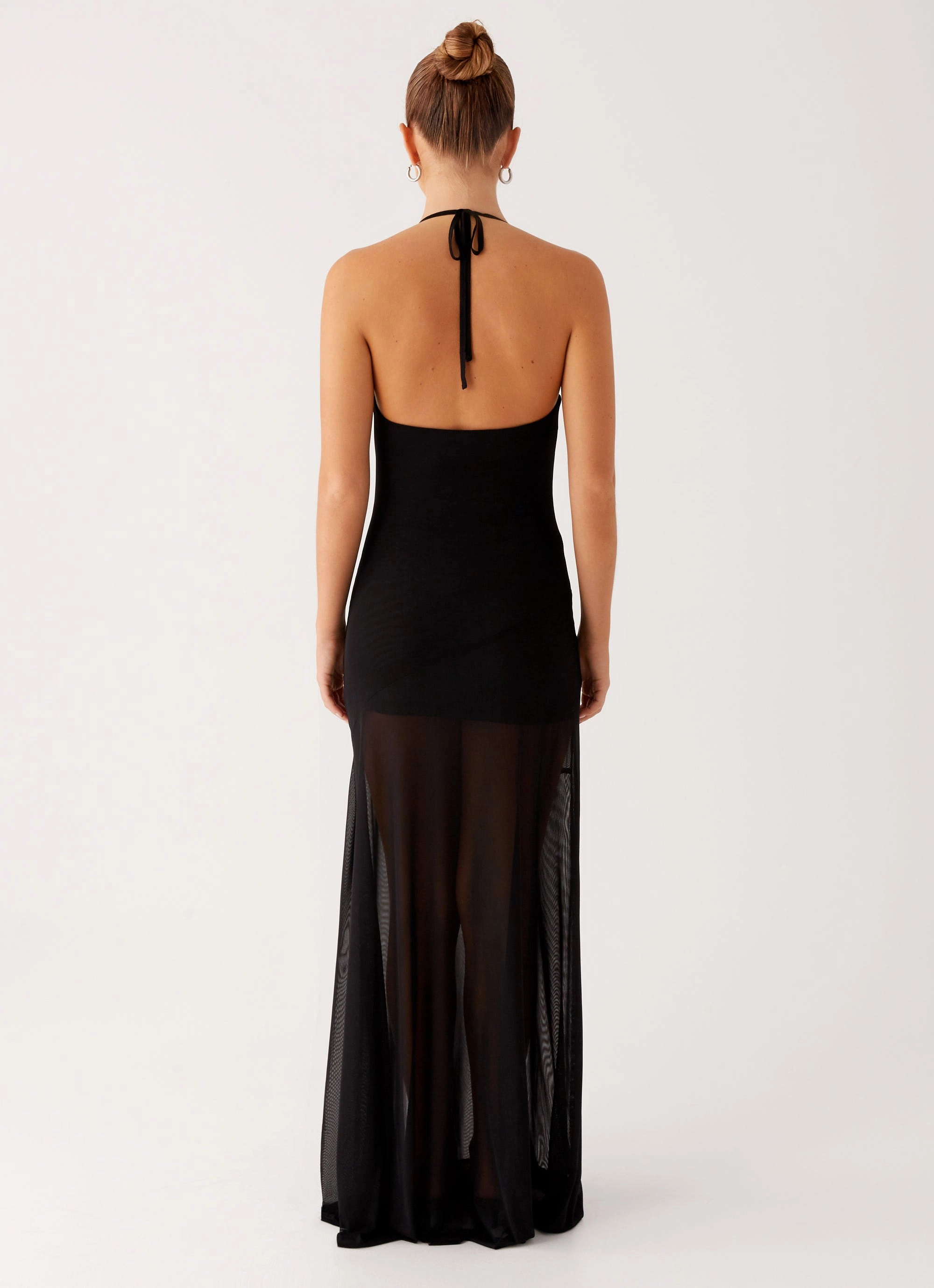 Balloon-Sleeve Mckinley Maxi Dress - Black