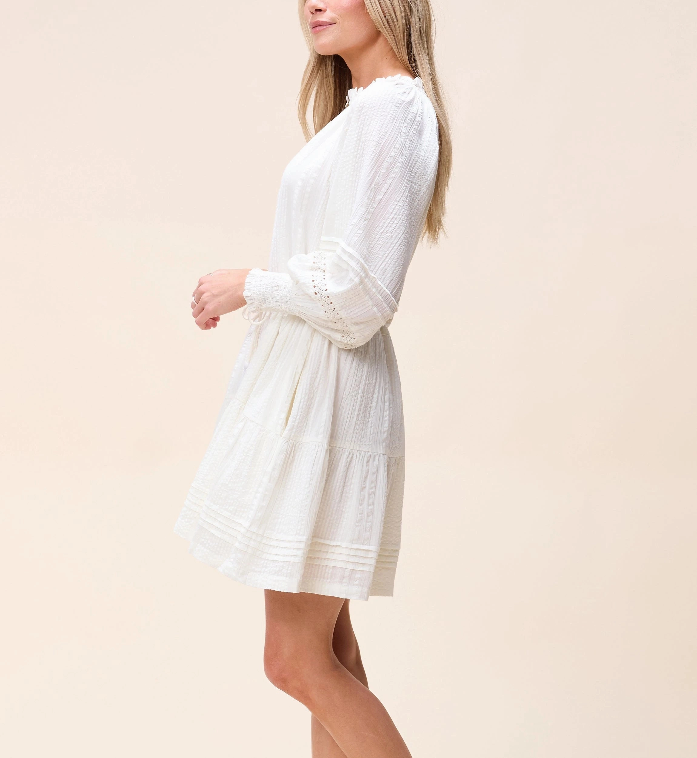 Sleek Flow Meadow Mini Dress | Ivory