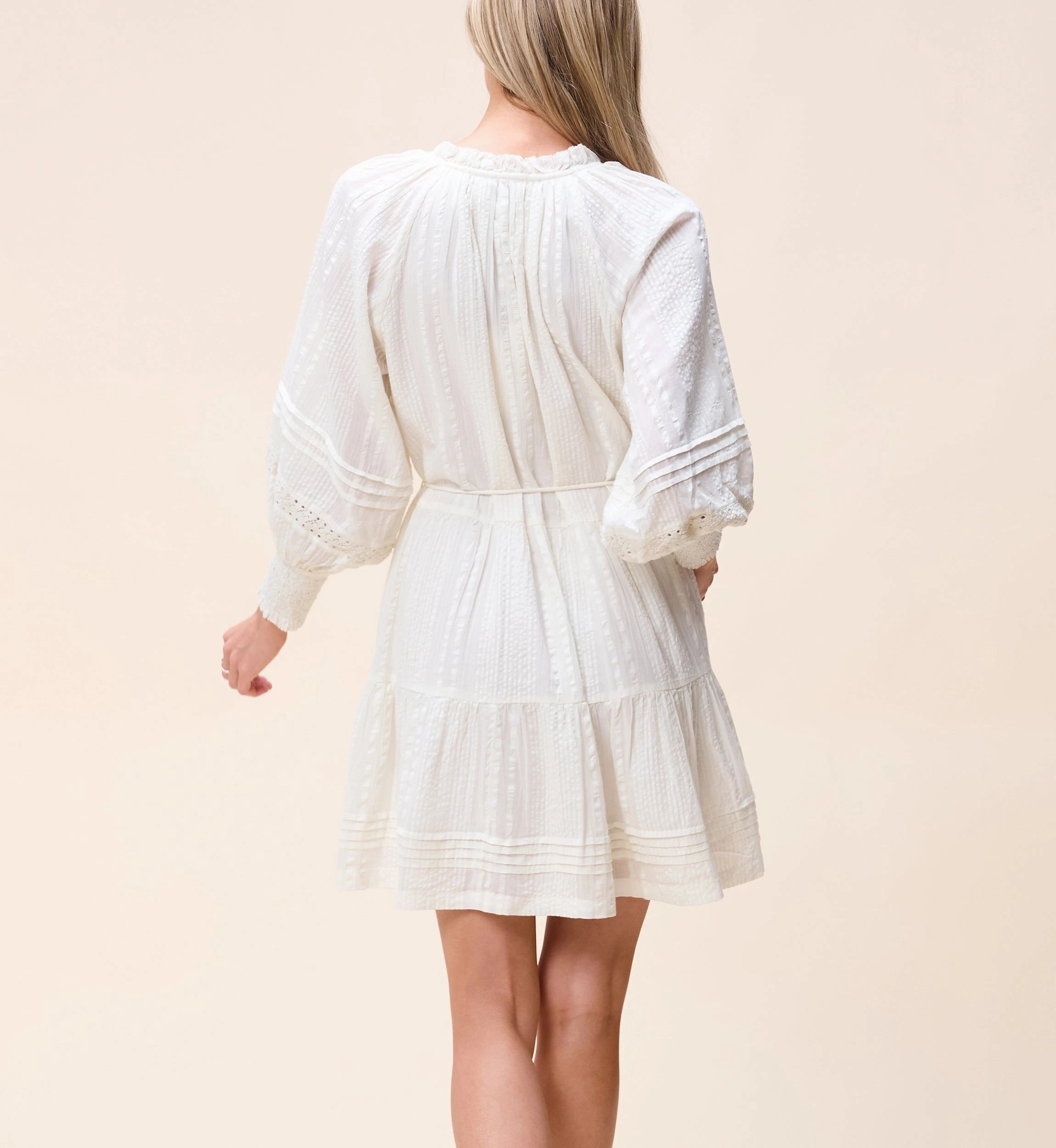 Meadow Mini Dress | Ivory WaterRepellent Coating