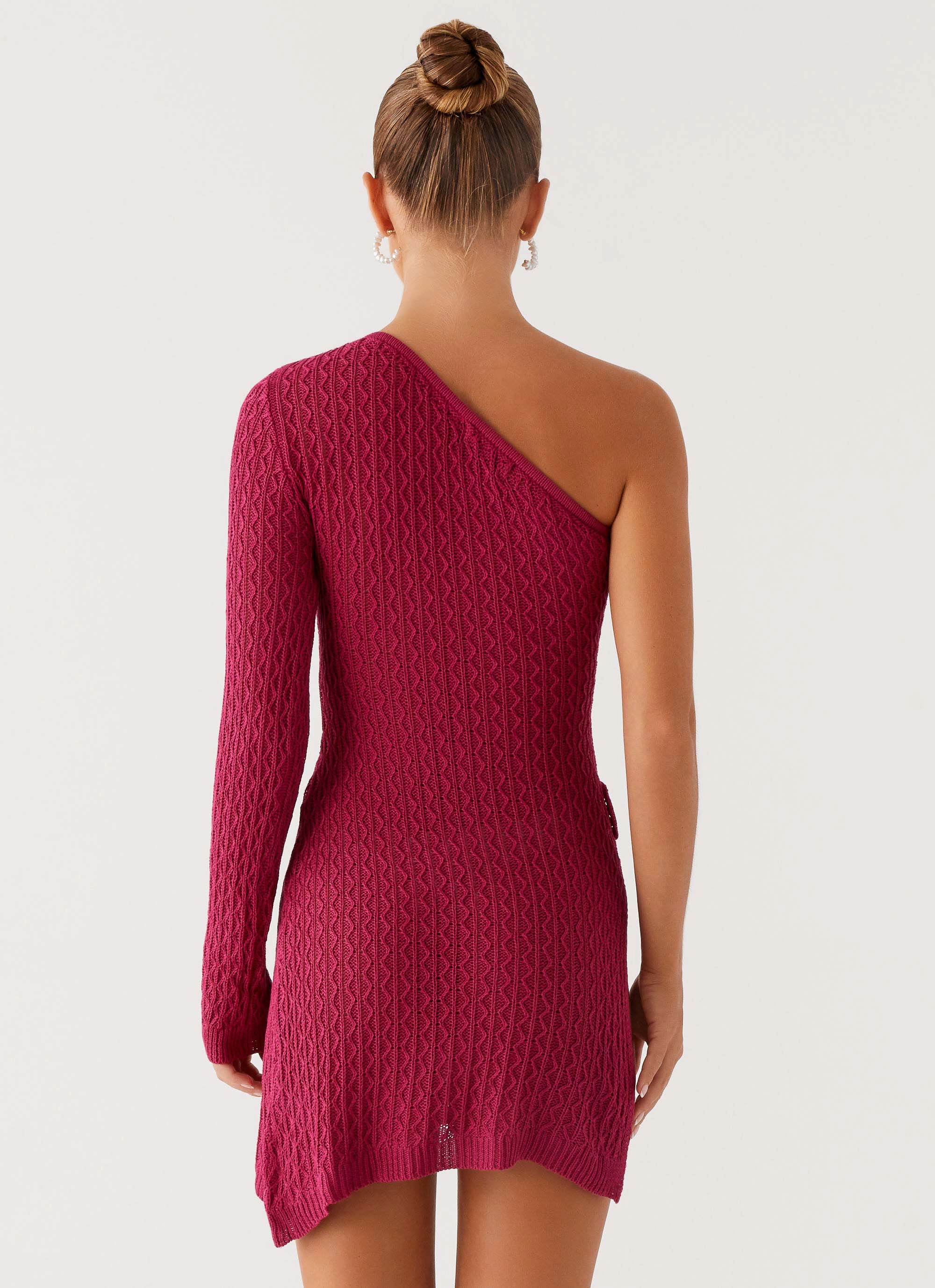 Travel-friendly Medda Knit Mini Dress - Hot Pink