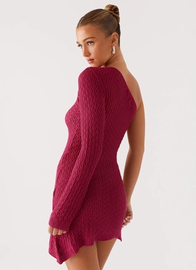Medda Knit Mini Dress - Hot Pink Light Elegance Skin Touch