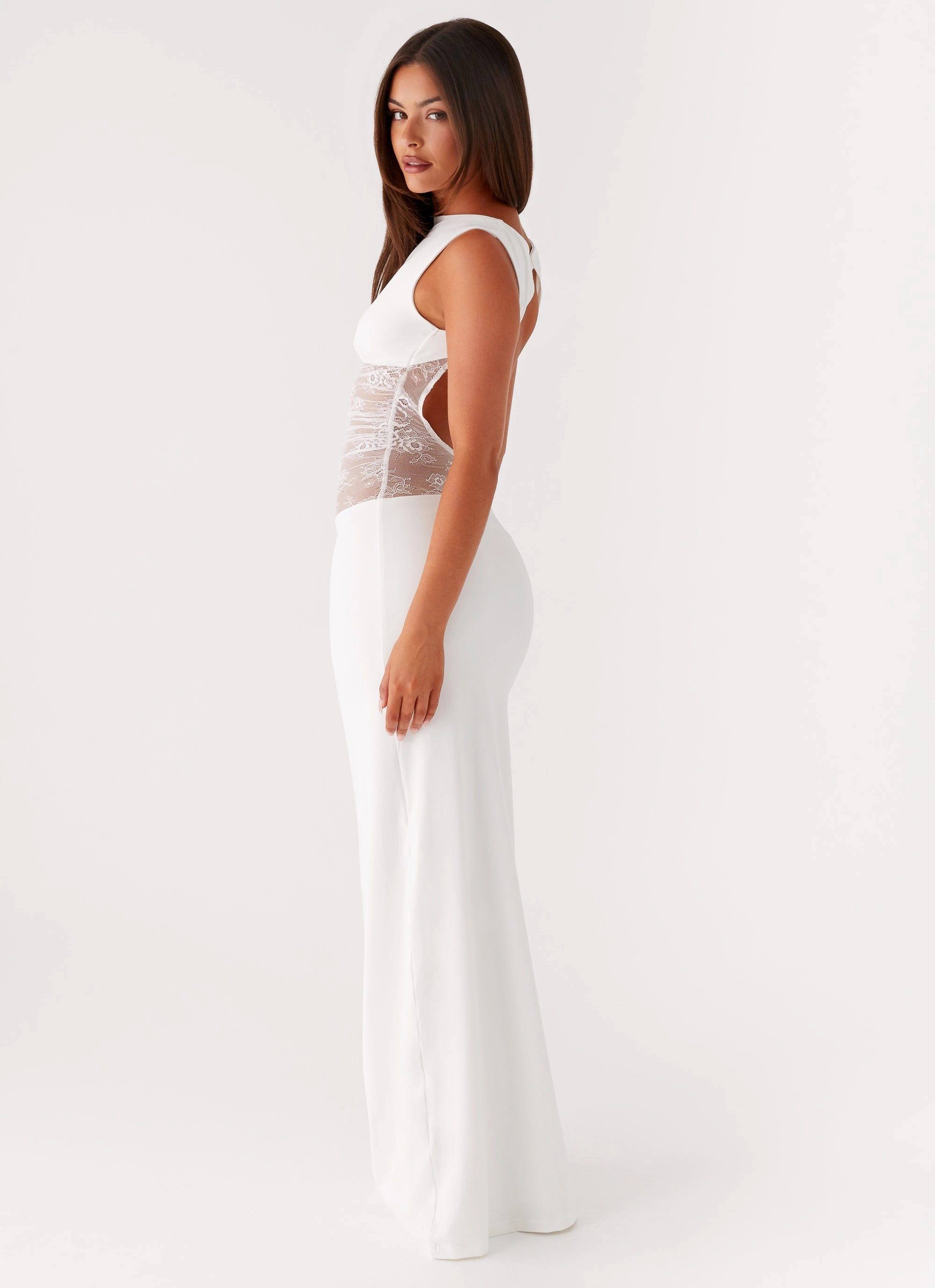 Medina Lace Maxi Dress - White Chic And Comfortable