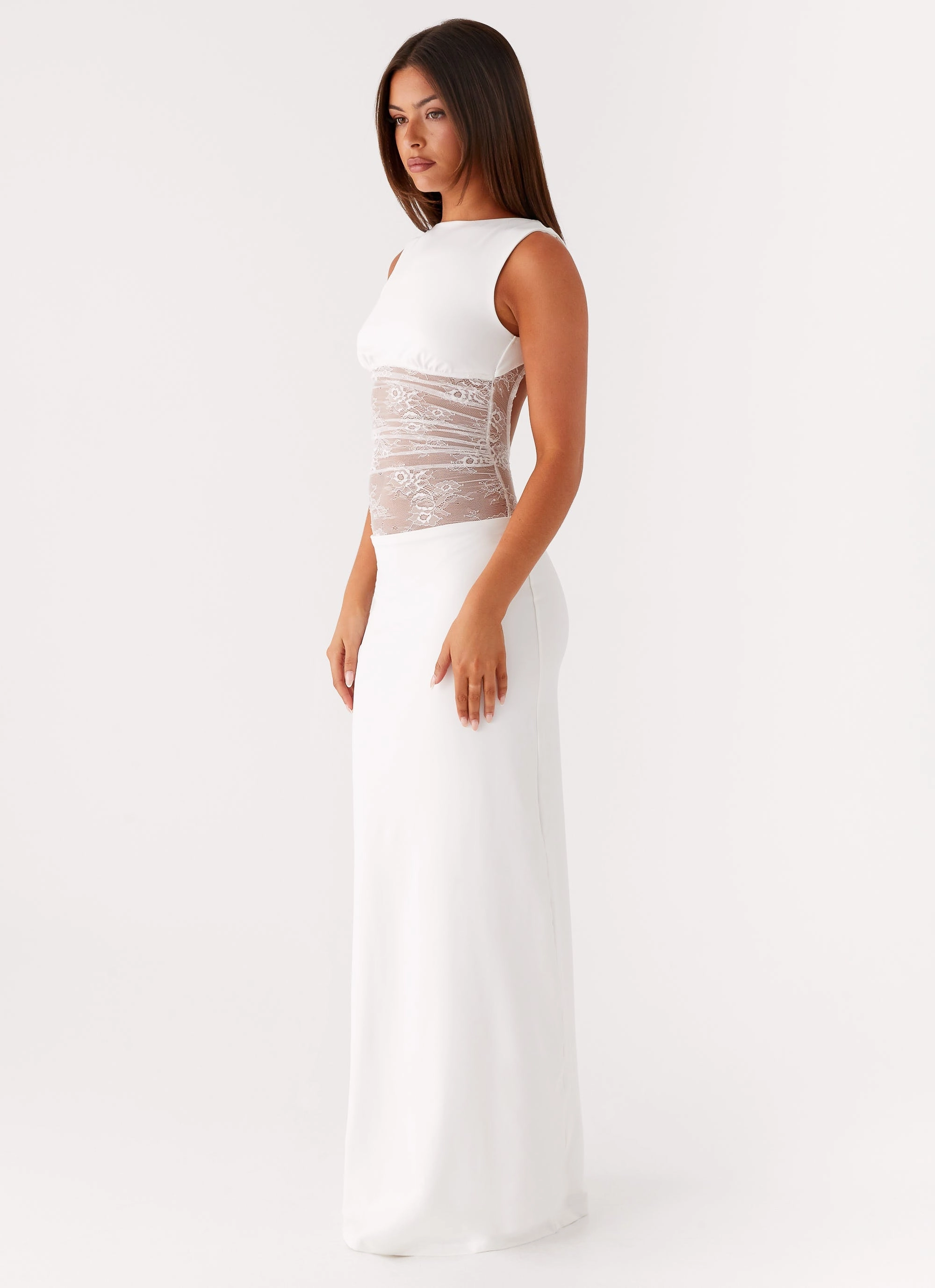 Medina Lace Maxi Dress - White Chill Base Gift-Worthy