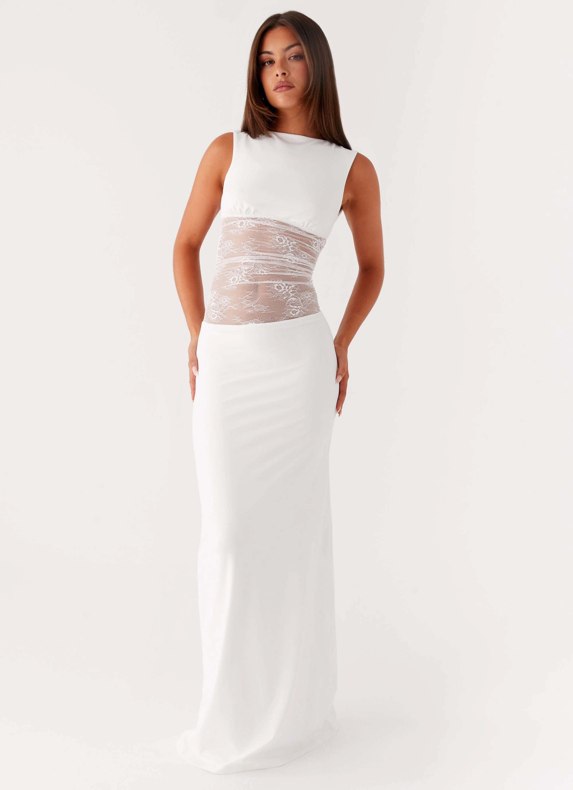 Best-Seller Eco-Lining Medina Lace Maxi Dress - White